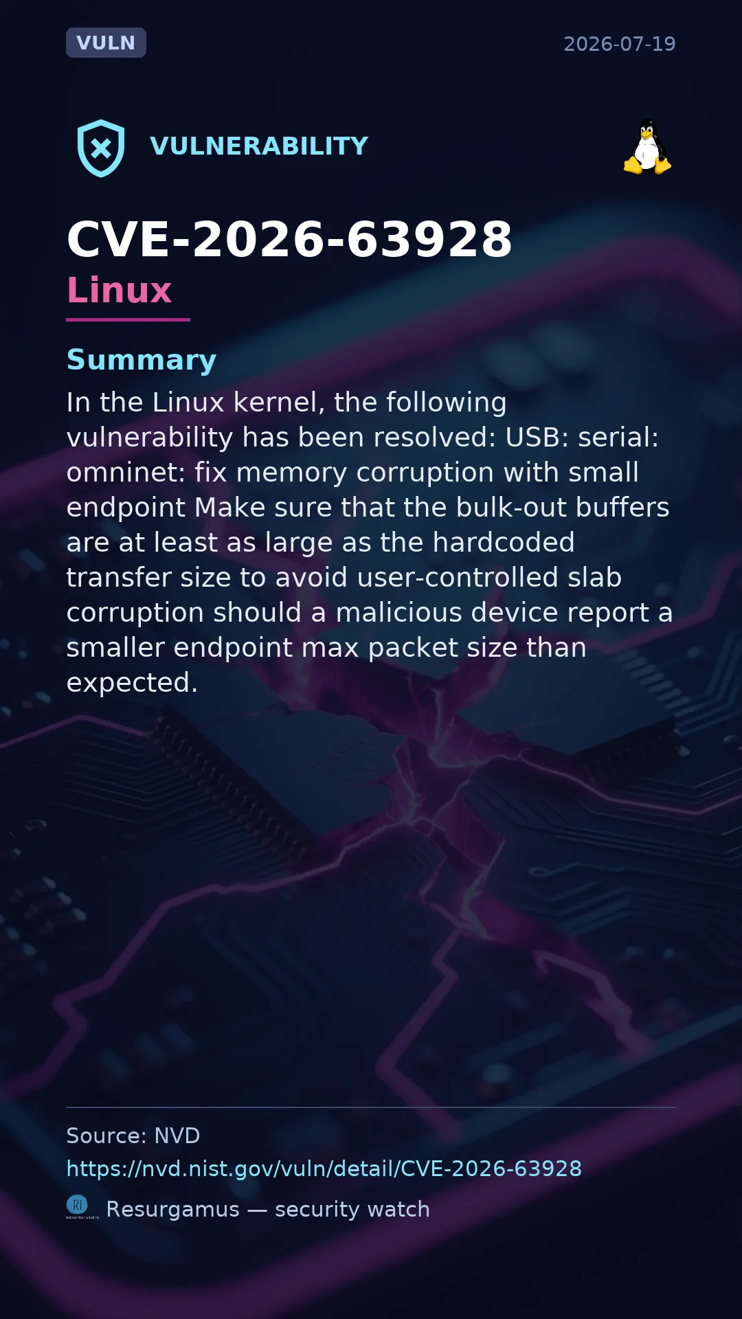CVE-2026-63928 Linux Vulnerability
