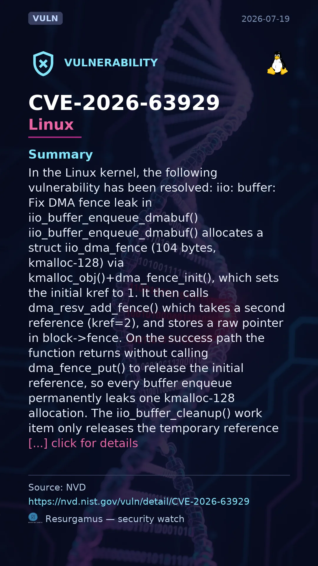 CVE-2026-63929 Linux Vulnerability