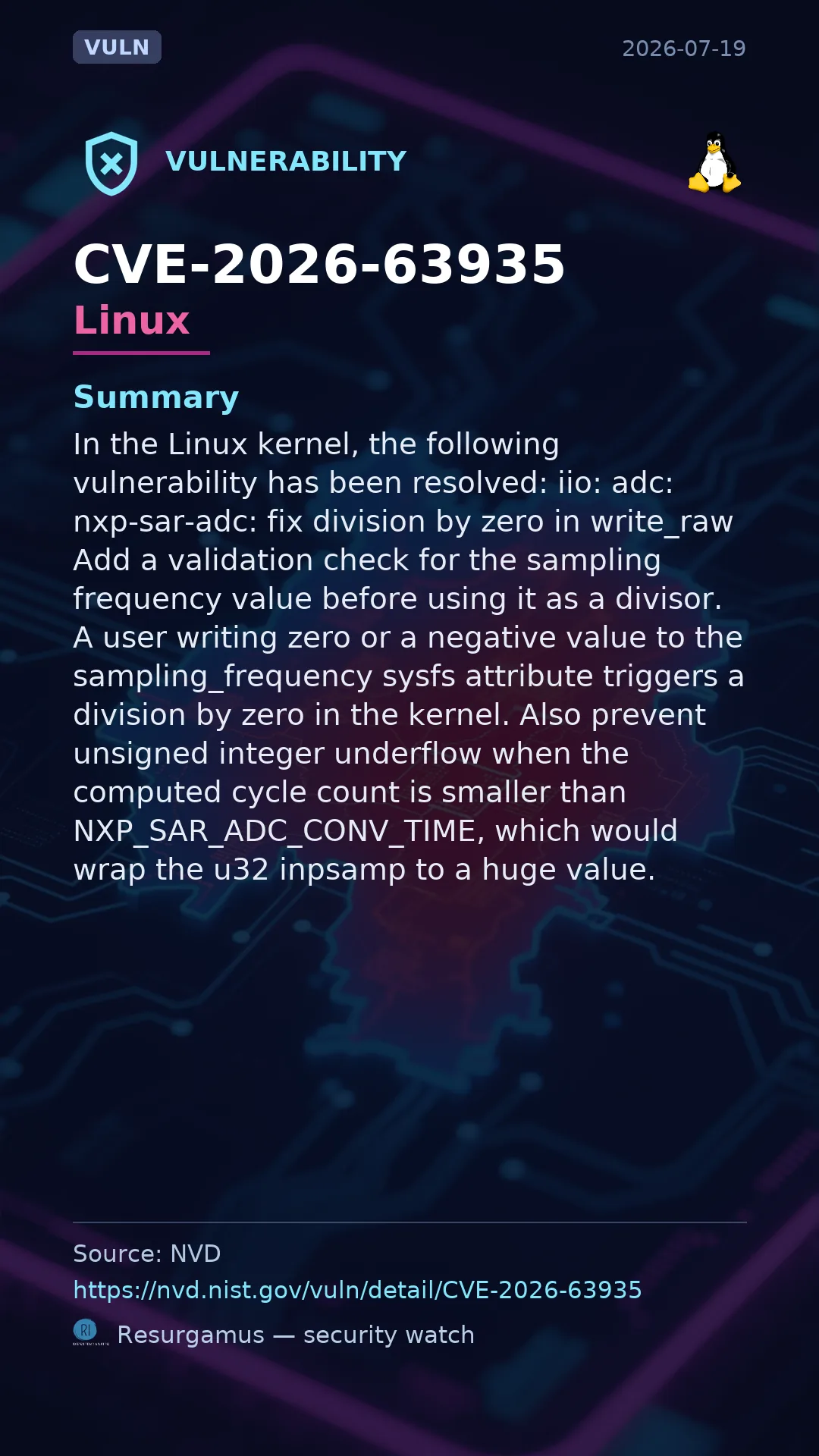 CVE-2026-63935 Linux Vulnerability