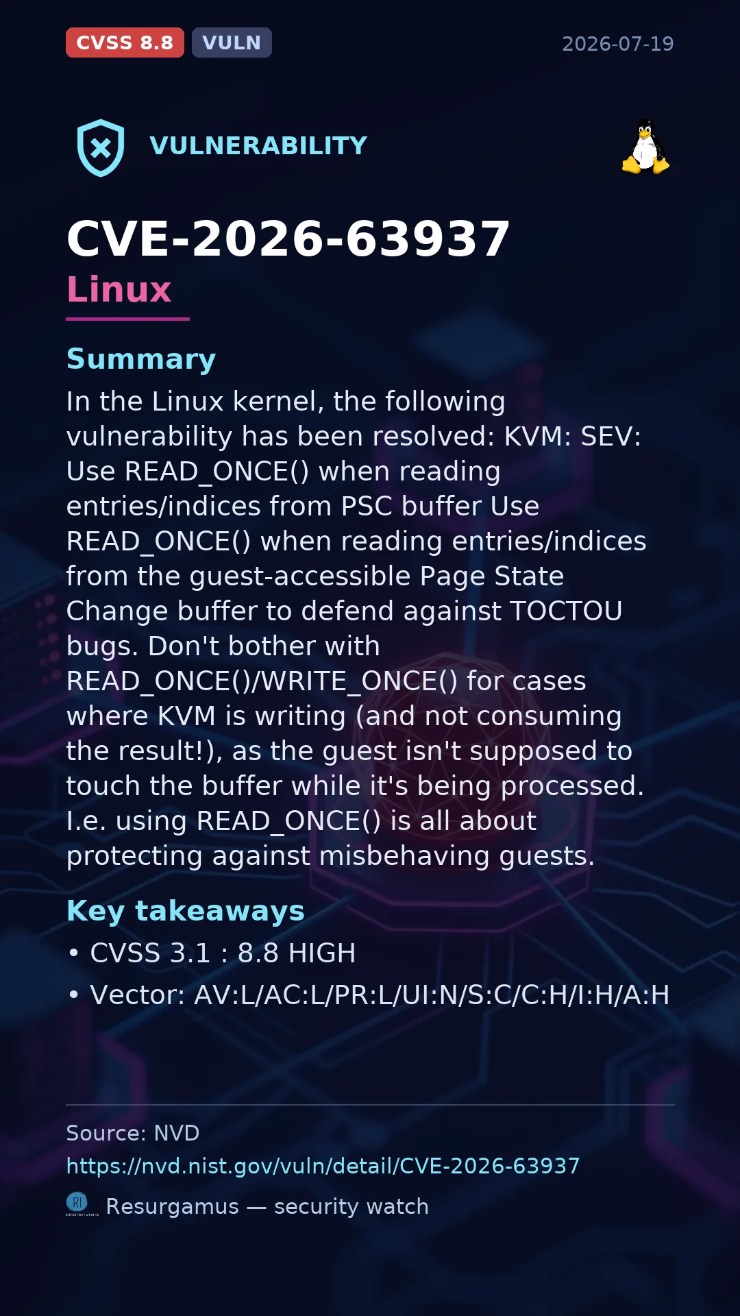 CVE-2026-63937 Linux Vulnerability