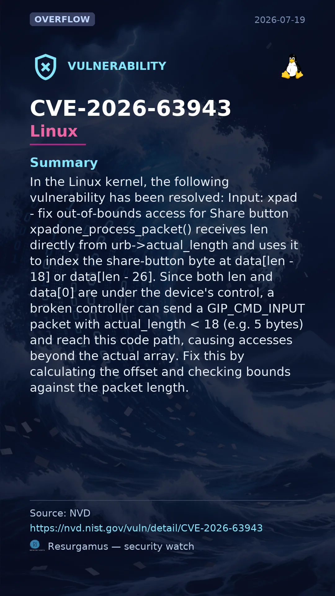 CVE-2026-63943 Linux Vulnerability
