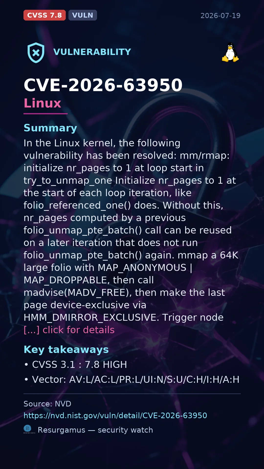 CVE-2026-63950 Linux Vulnerability