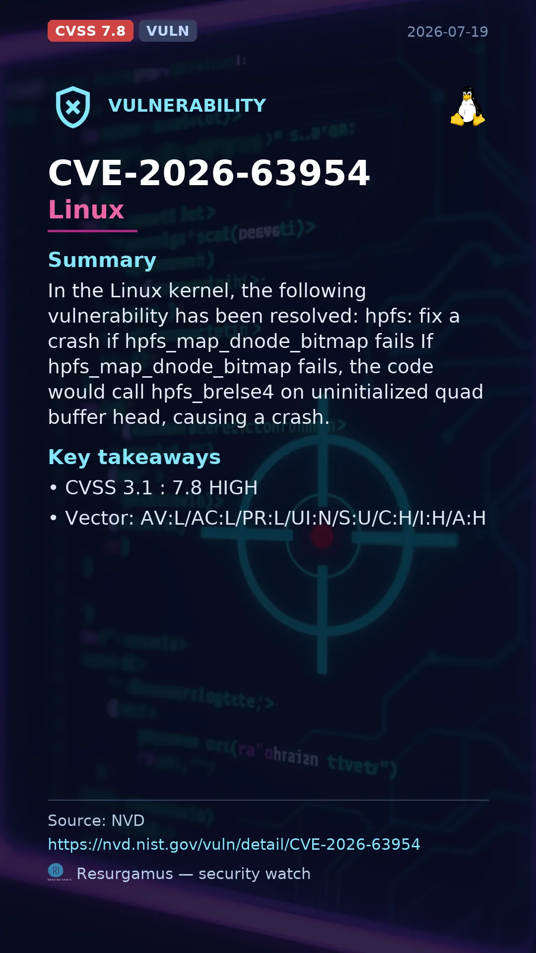CVE-2026-63954 Linux Vulnerability