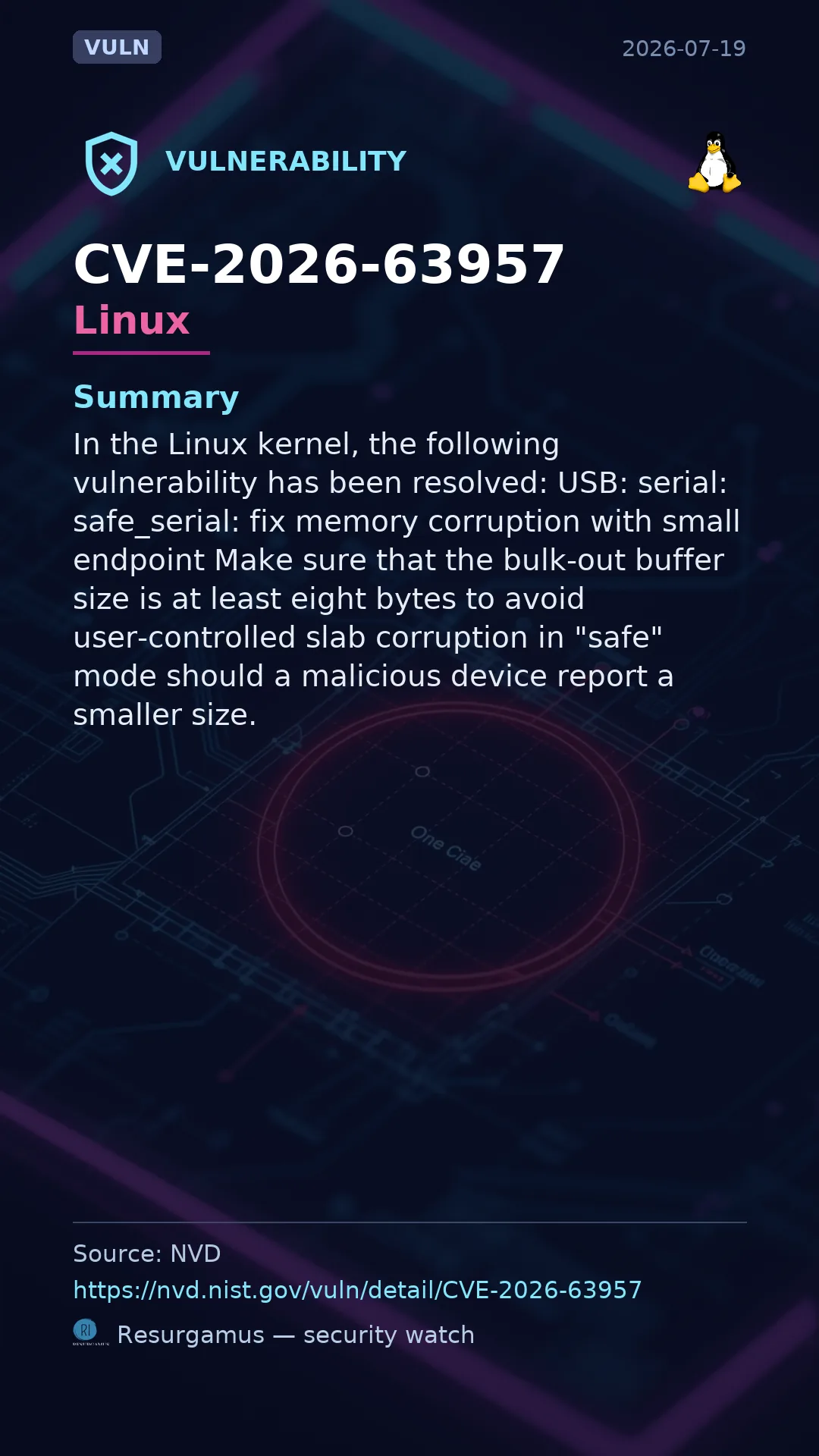 CVE-2026-63957 Linux Vulnerability