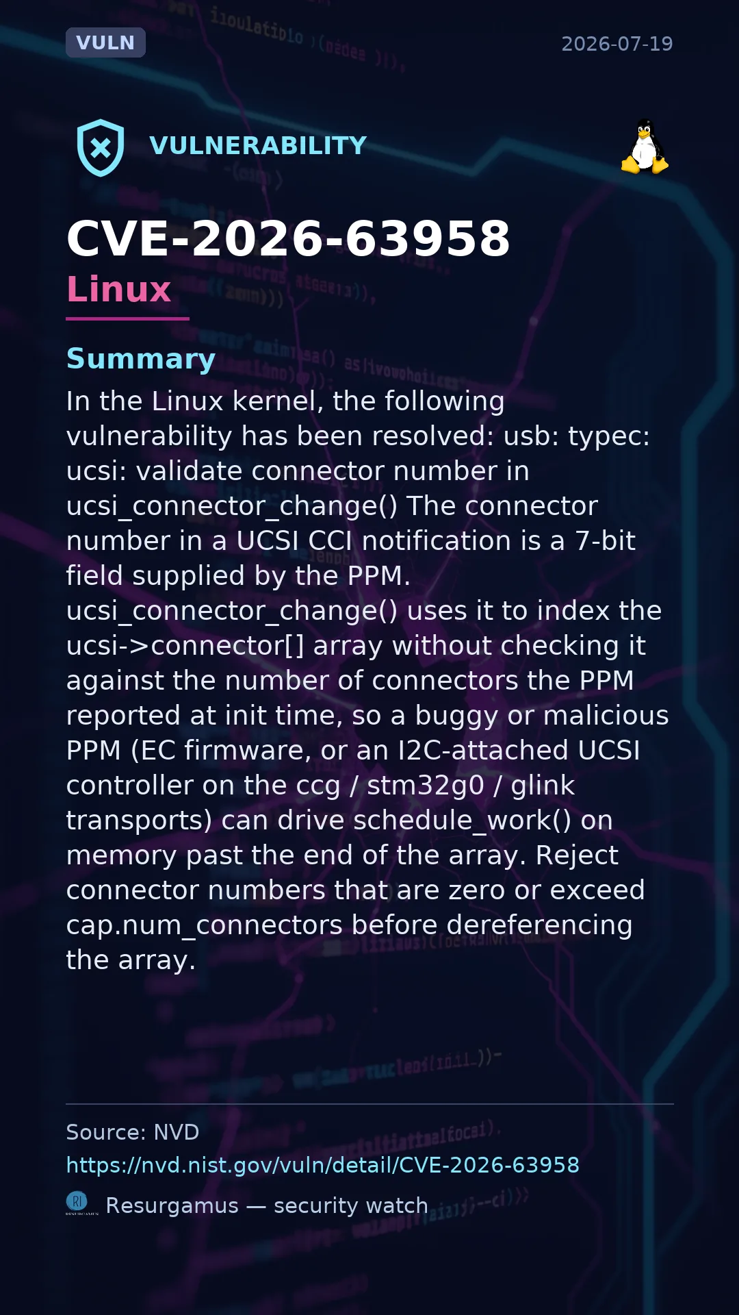 CVE-2026-63958 Linux Vulnerability