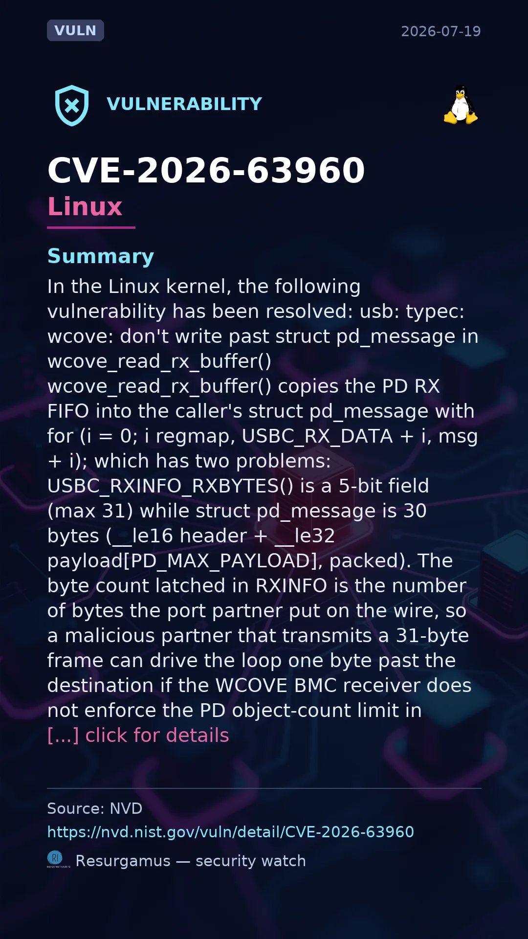 CVE-2026-63960 Linux Vulnerability