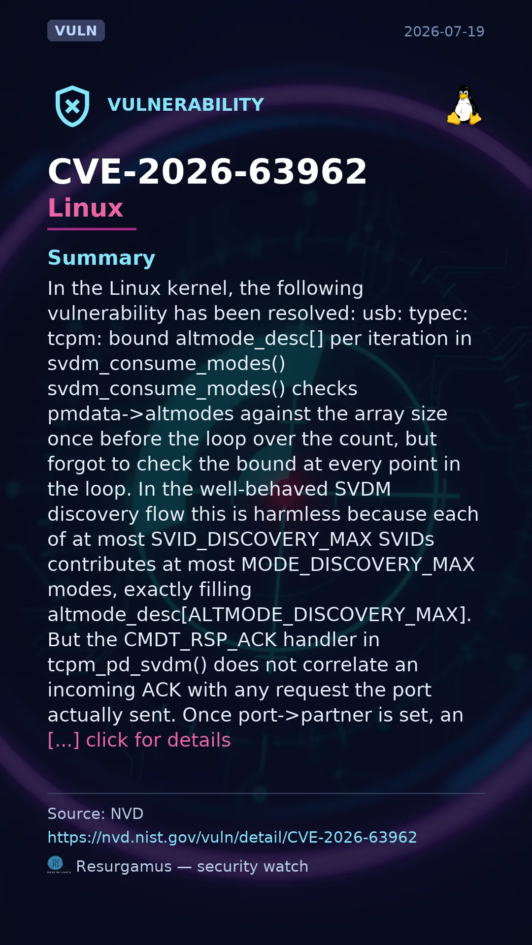CVE-2026-63962 Linux Vulnerability