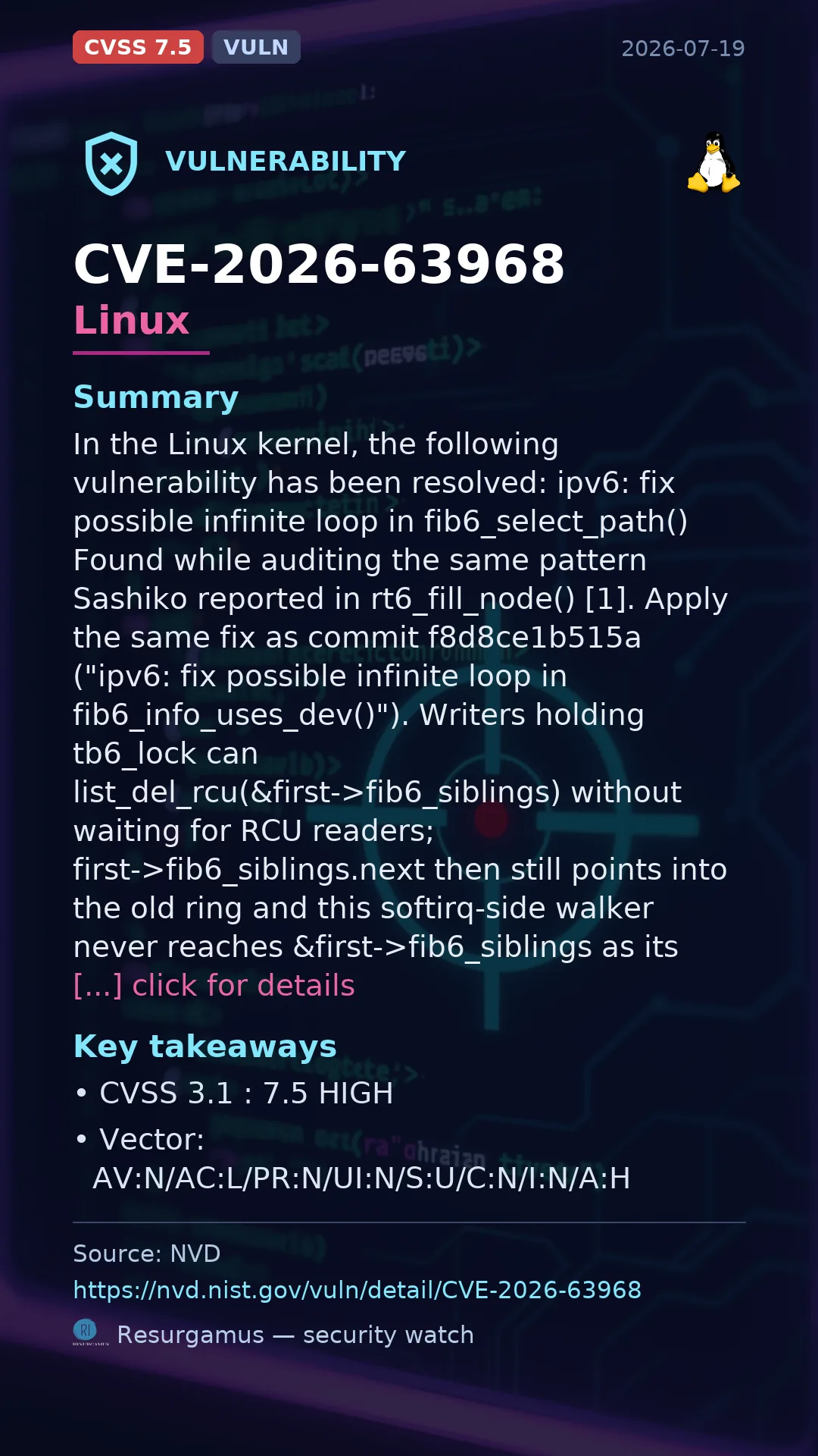 CVE-2026-63968 Linux Vulnerability