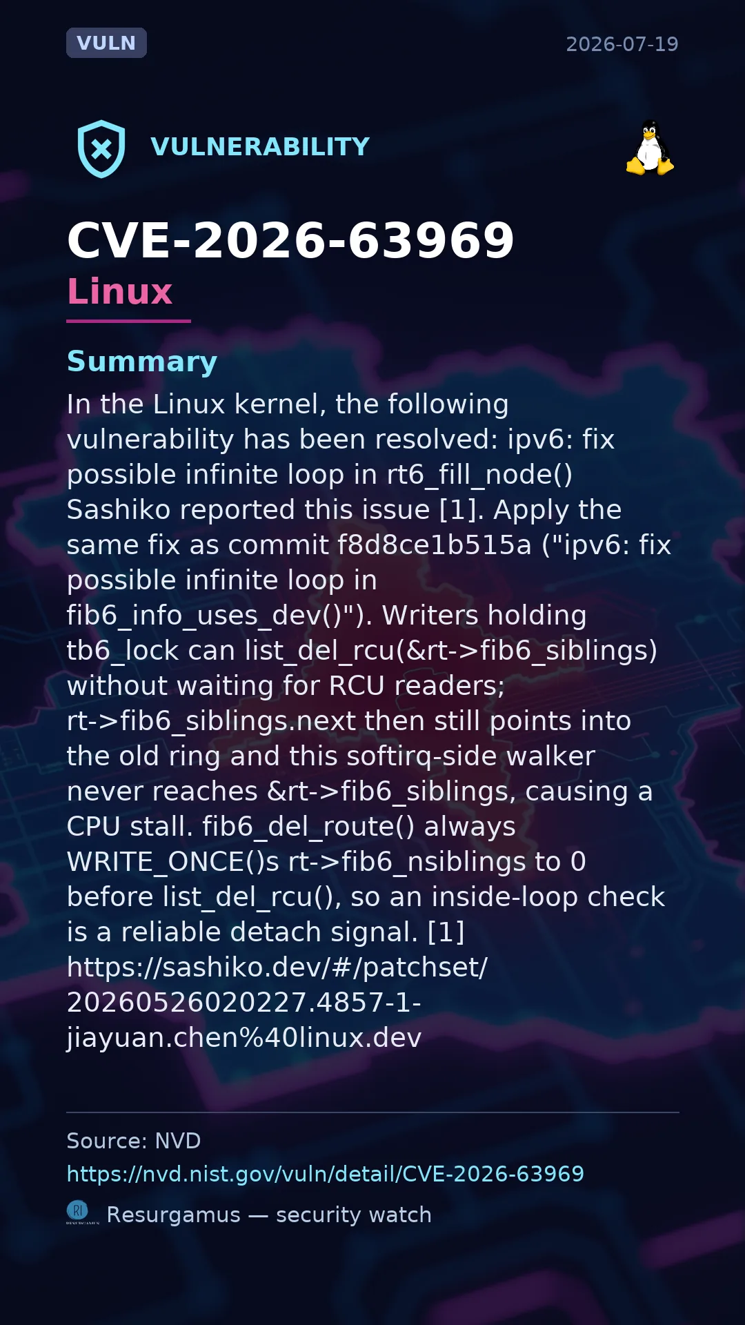 CVE-2026-63969 Linux Vulnerability
