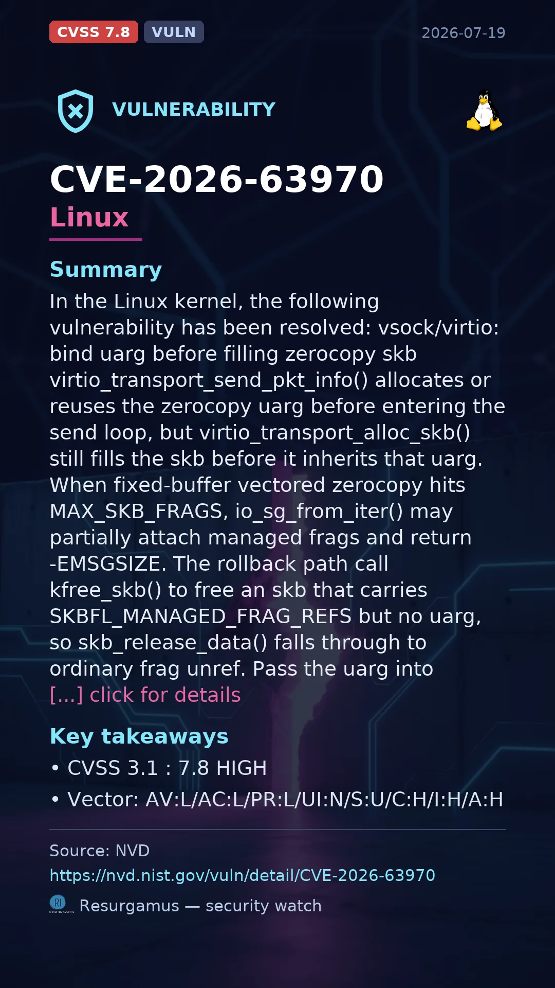 CVE-2026-63970 Linux Vulnerability