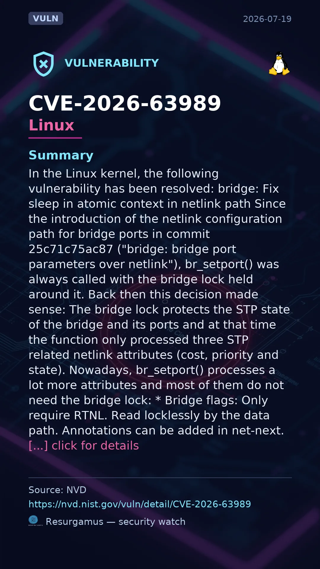 CVE-2026-63989 Linux Vulnerability