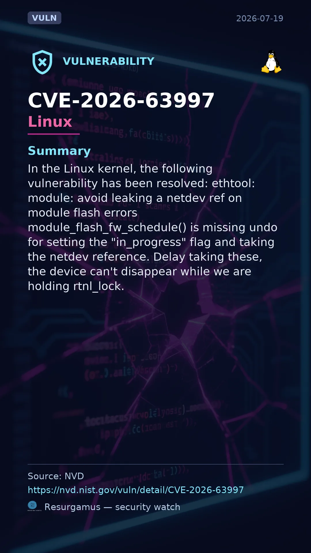 CVE-2026-63997 Linux Vulnerability