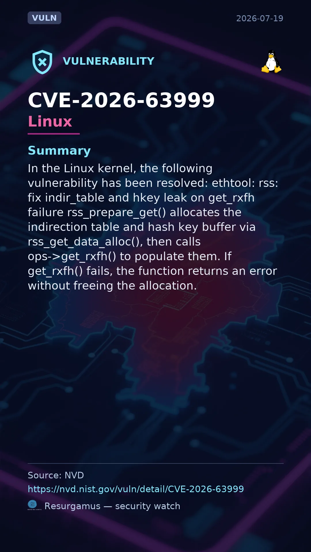 CVE-2026-63999 Linux Vulnerability