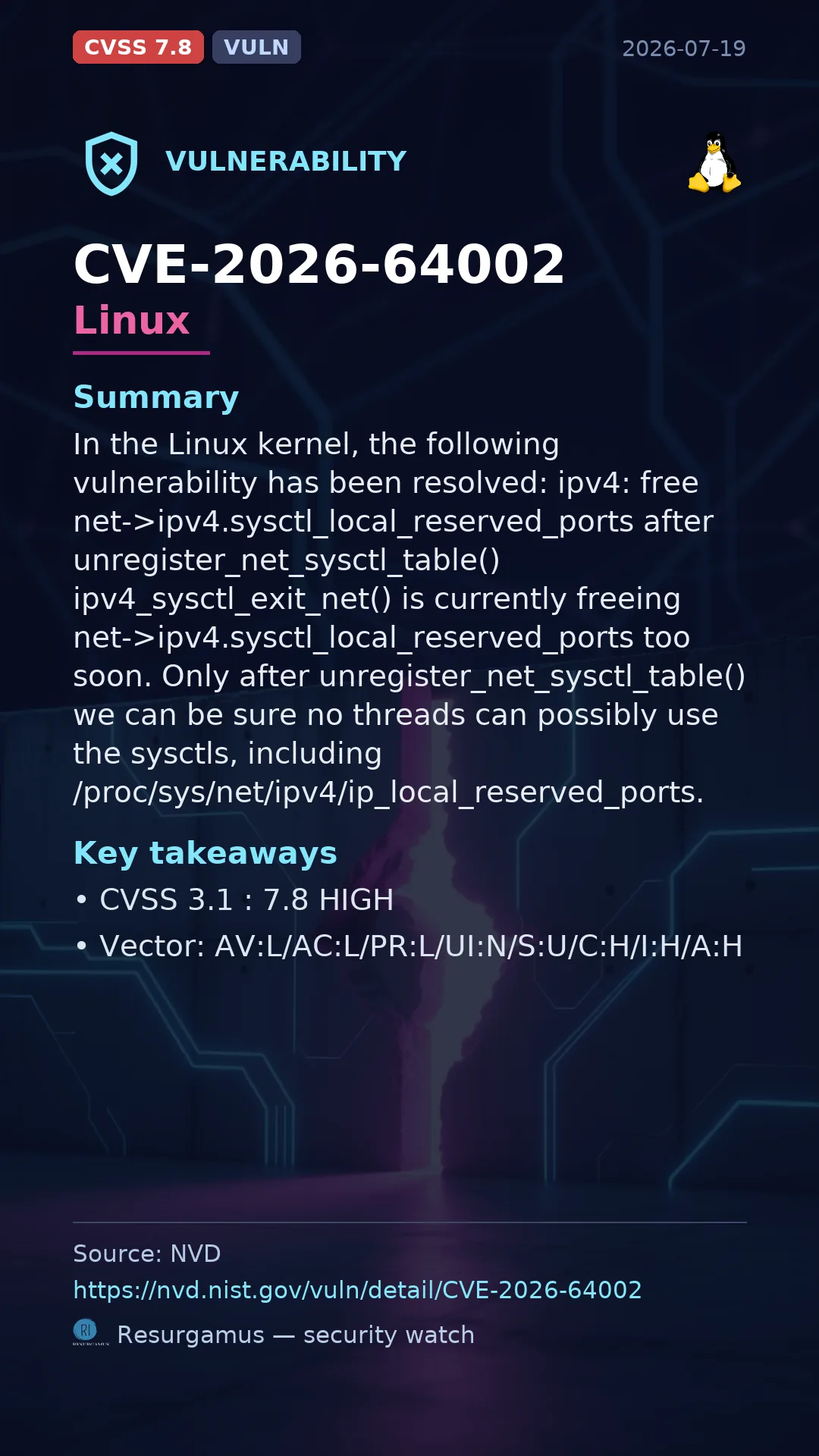 CVE-2026-64002 Linux Vulnerability