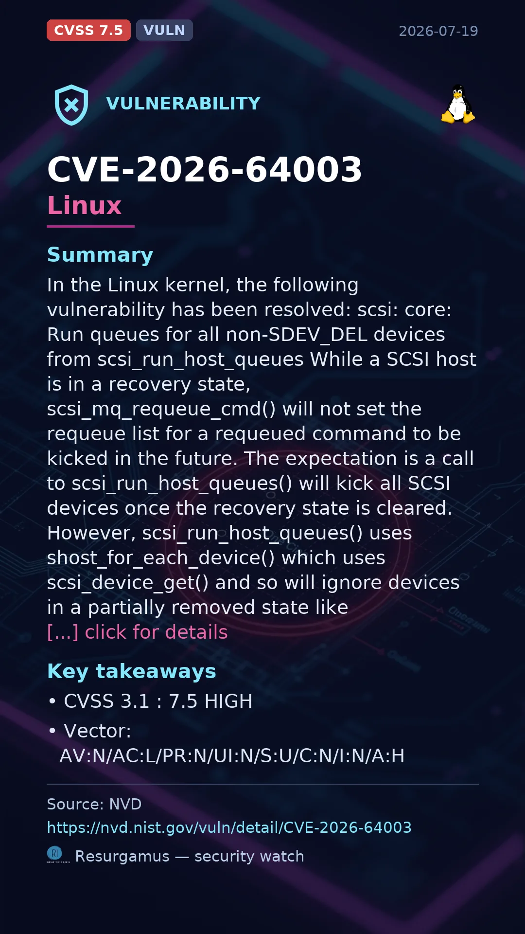 CVE-2026-64003 Linux Vulnerability