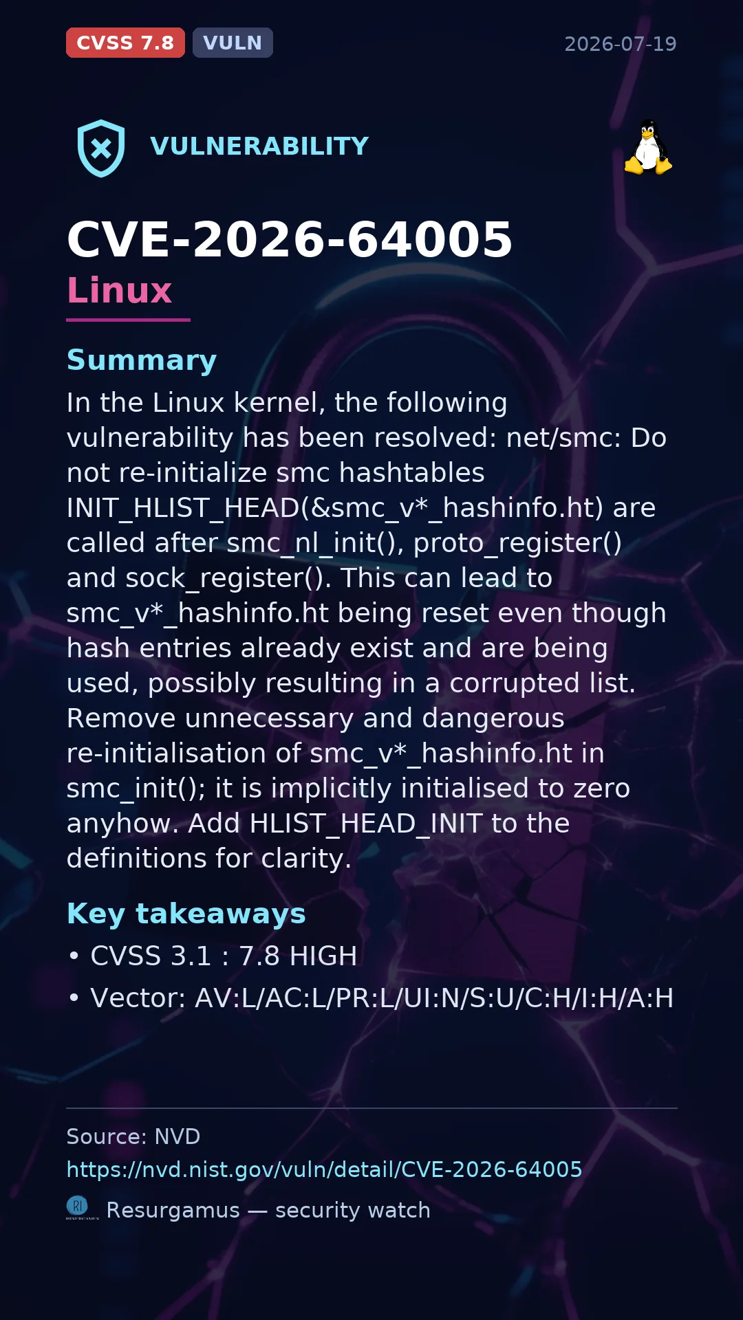 CVE-2026-64005 Linux Vulnerability