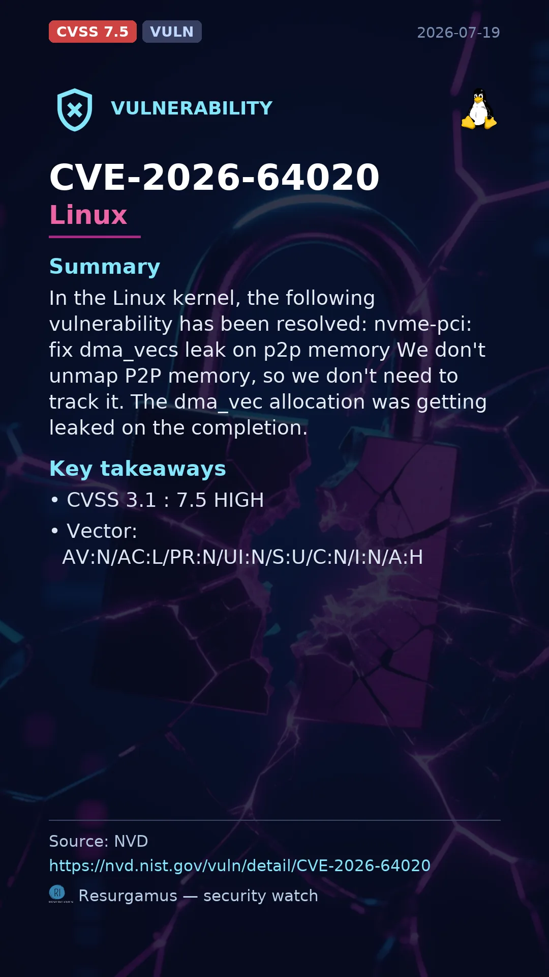 CVE-2026-64020 Linux Vulnerability