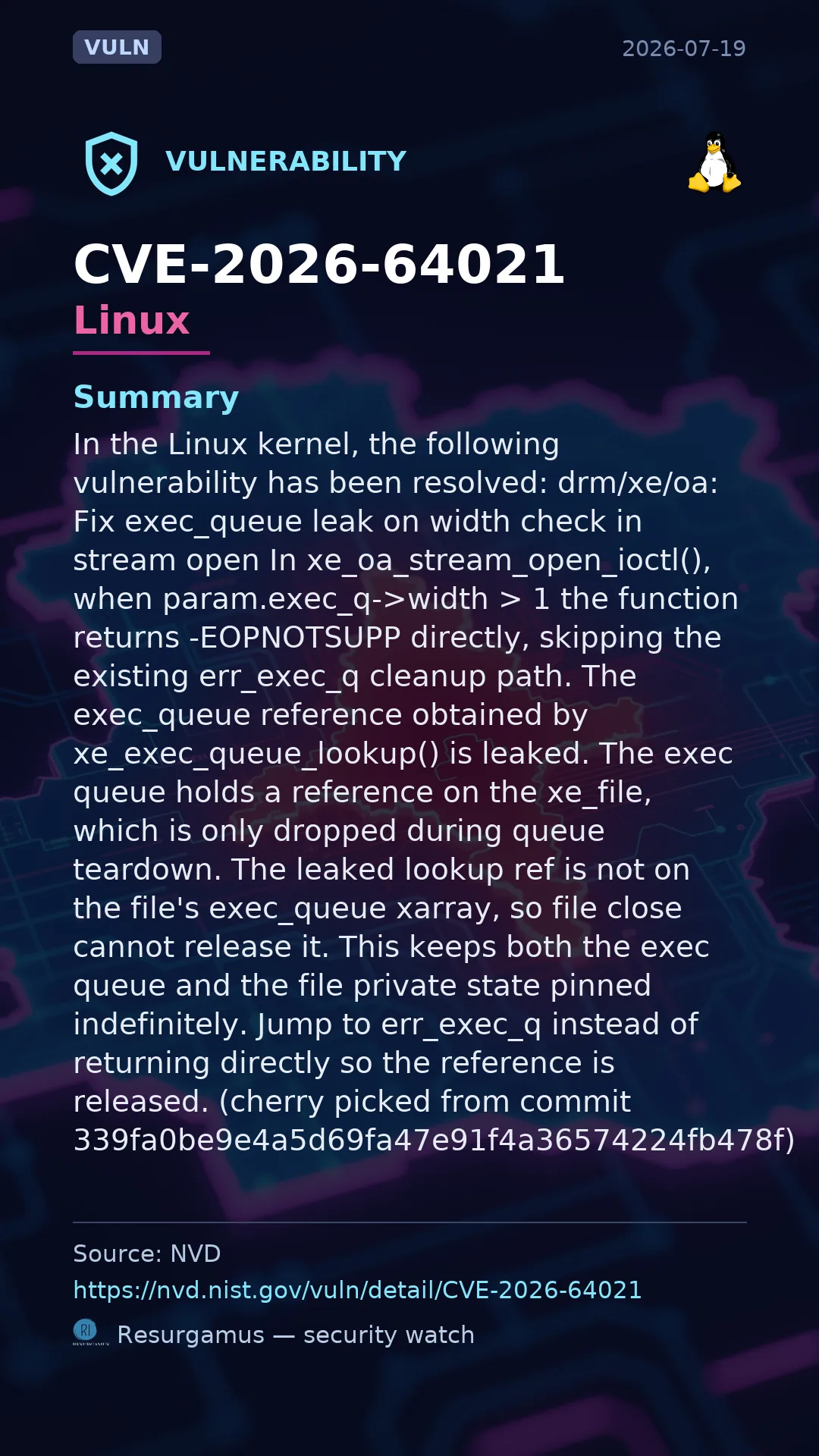 CVE-2026-64021 Linux Vulnerability