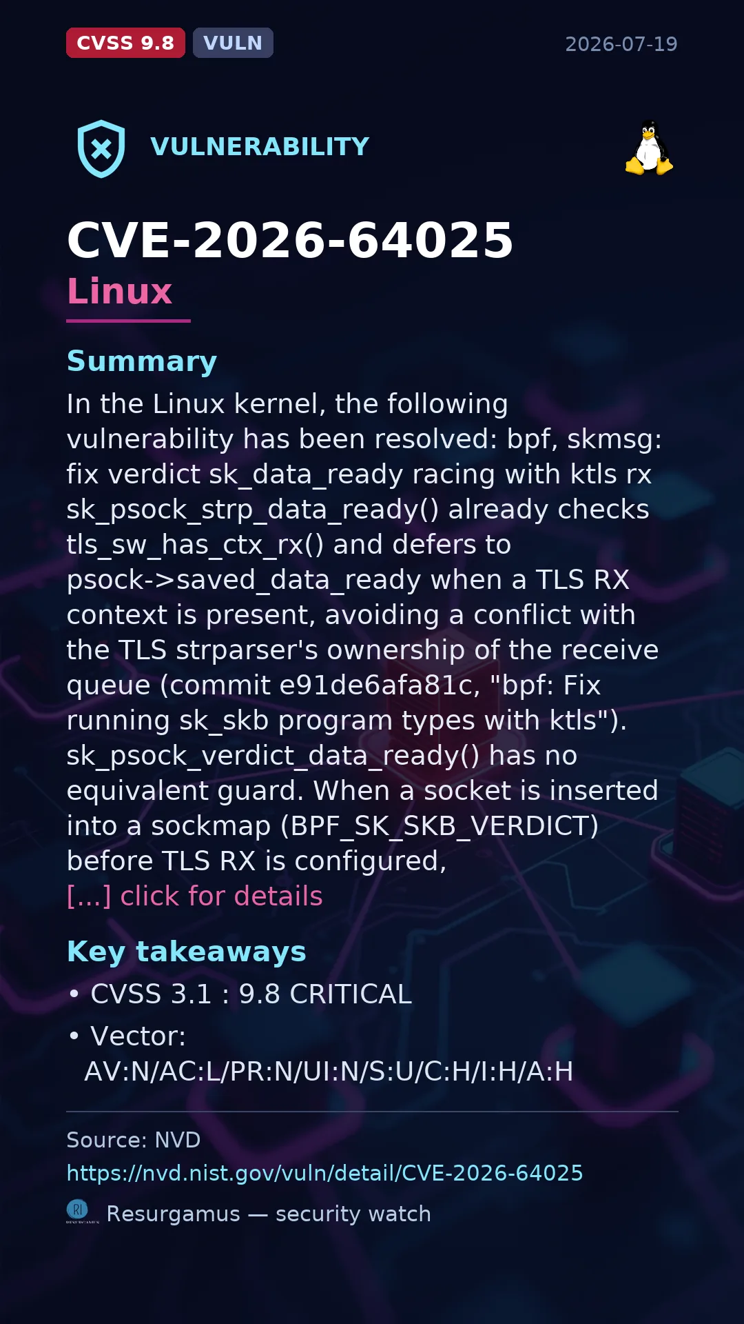 CVE-2026-64025 Linux Vulnerability