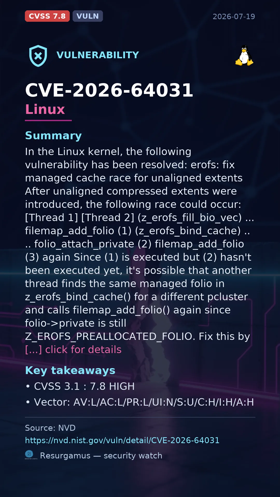 CVE-2026-64031 Linux Vulnerability