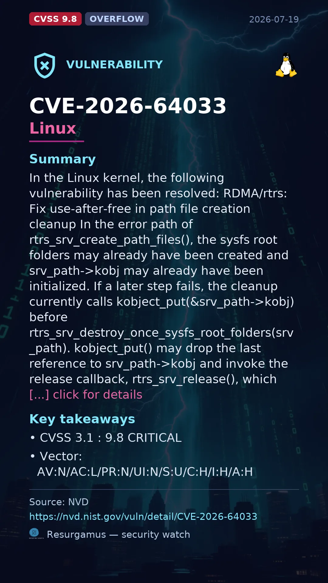 CVE-2026-64033 Linux Vulnerability