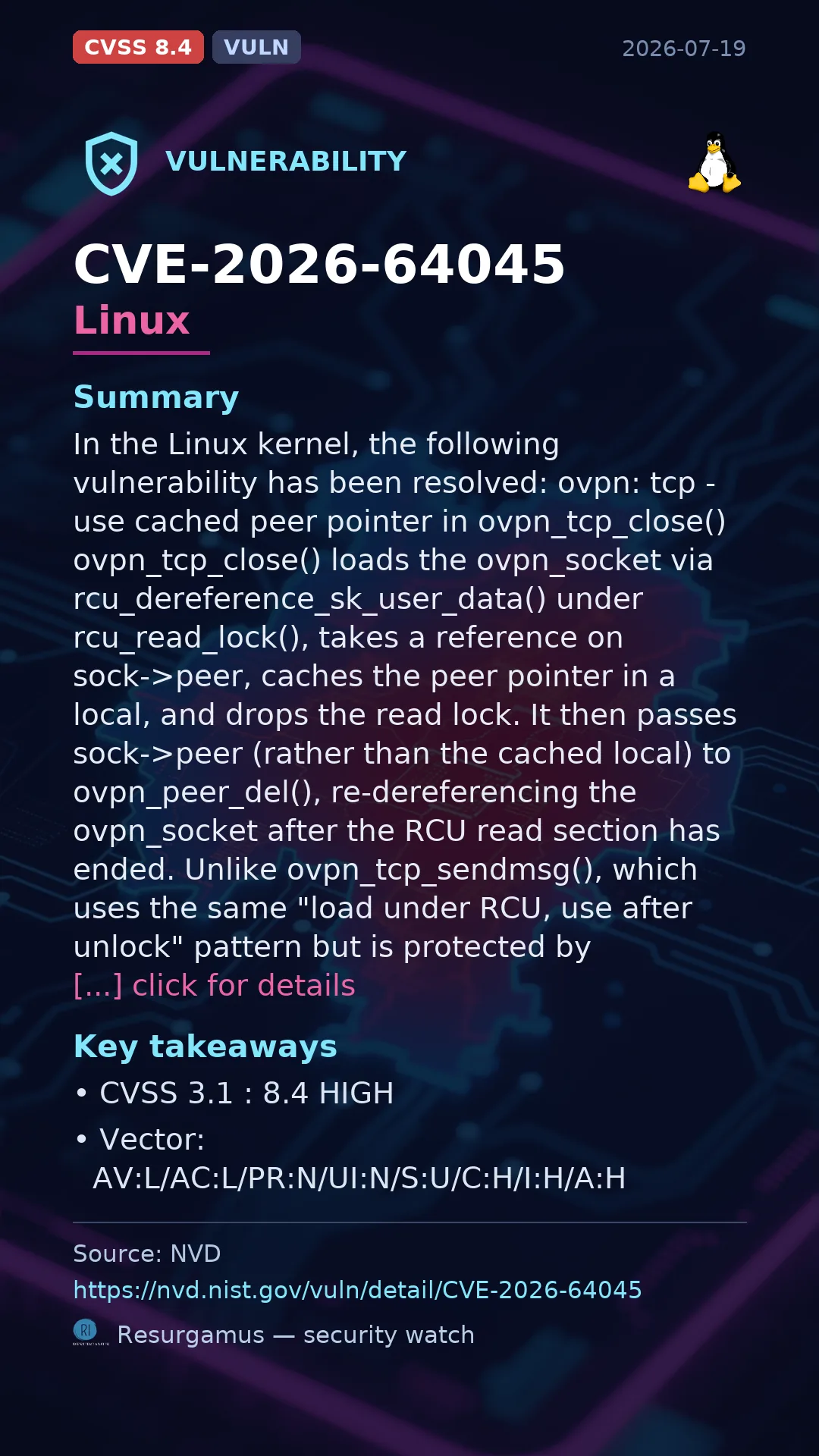 CVE-2026-64045 Linux Vulnerability
