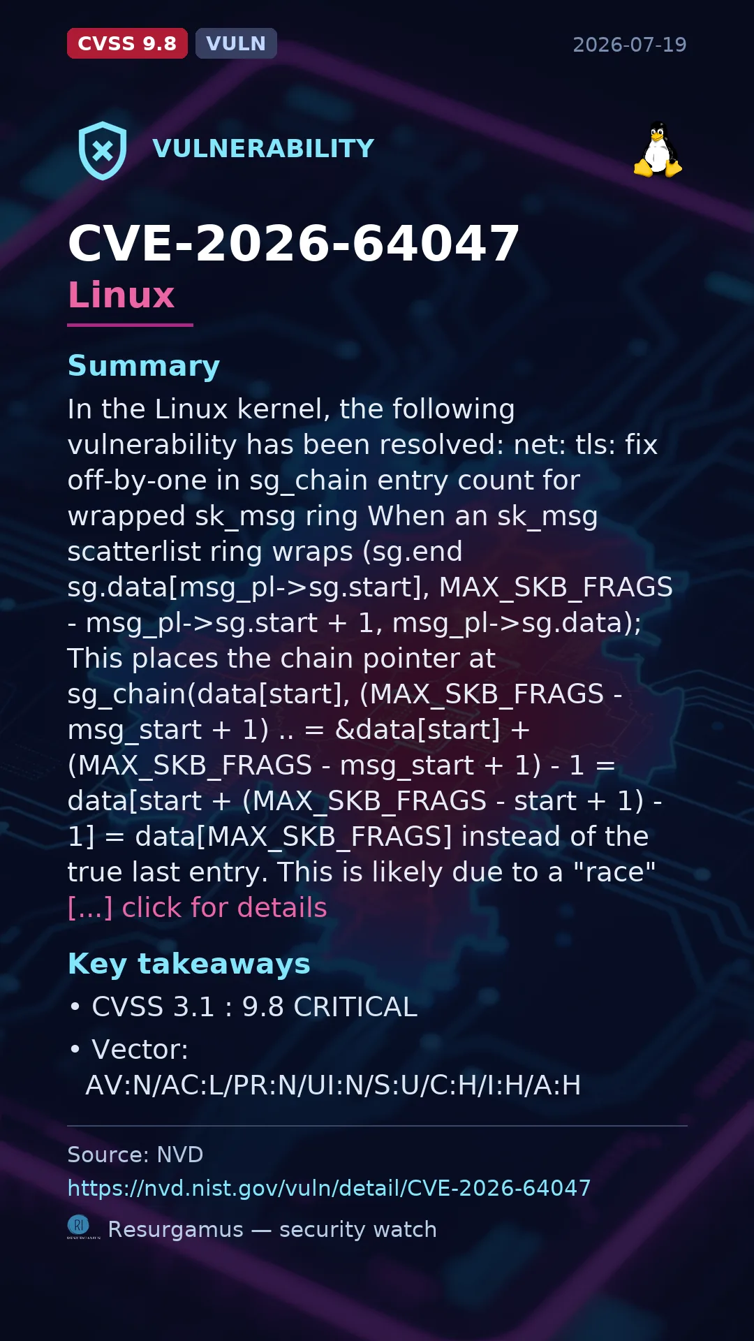 CVE-2026-64047 Linux Vulnerability