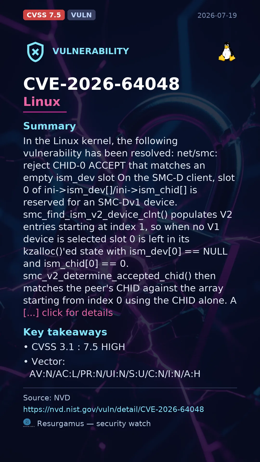 CVE-2026-64048 Linux Vulnerability