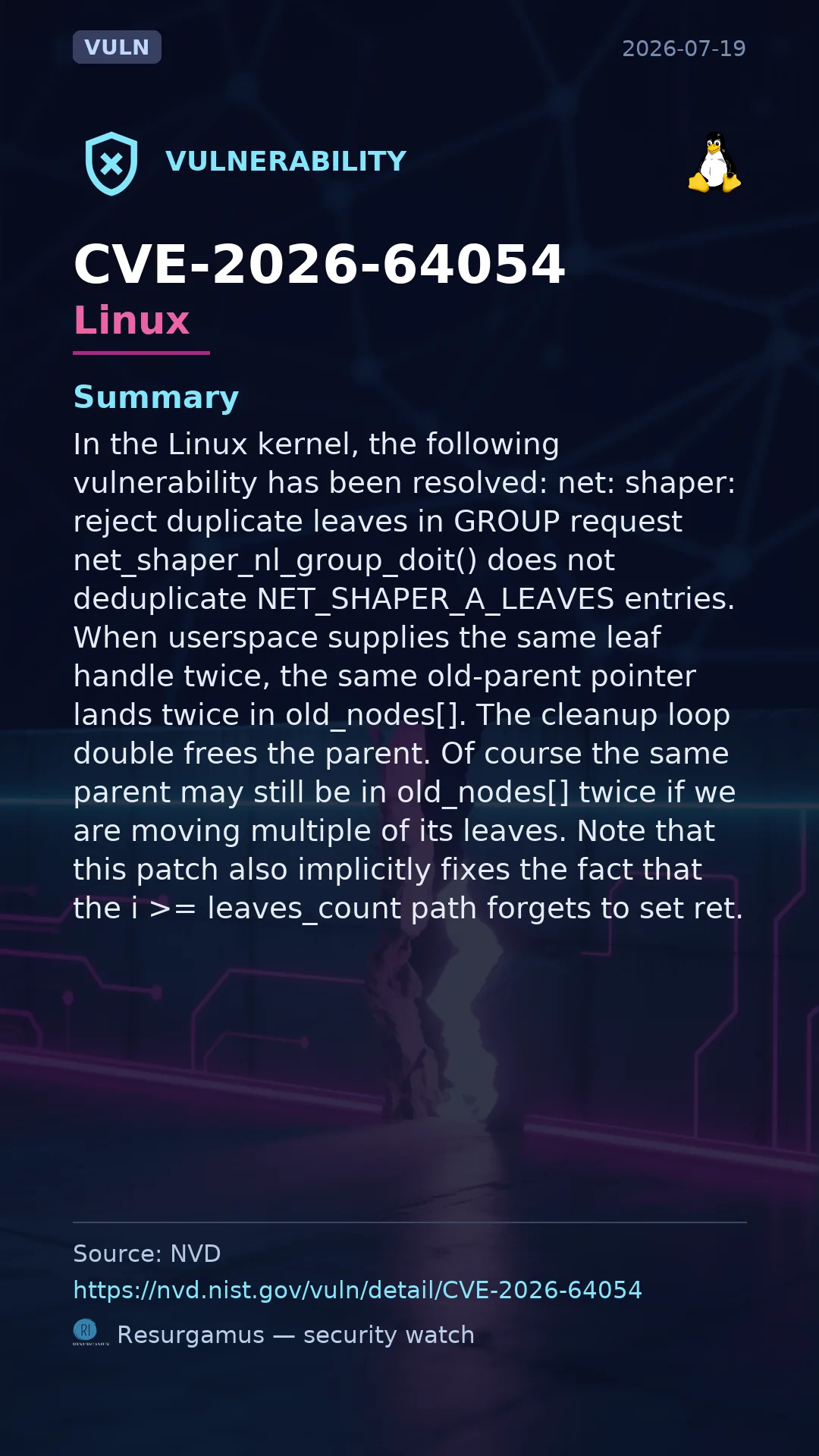 CVE-2026-64054 Linux Vulnerability