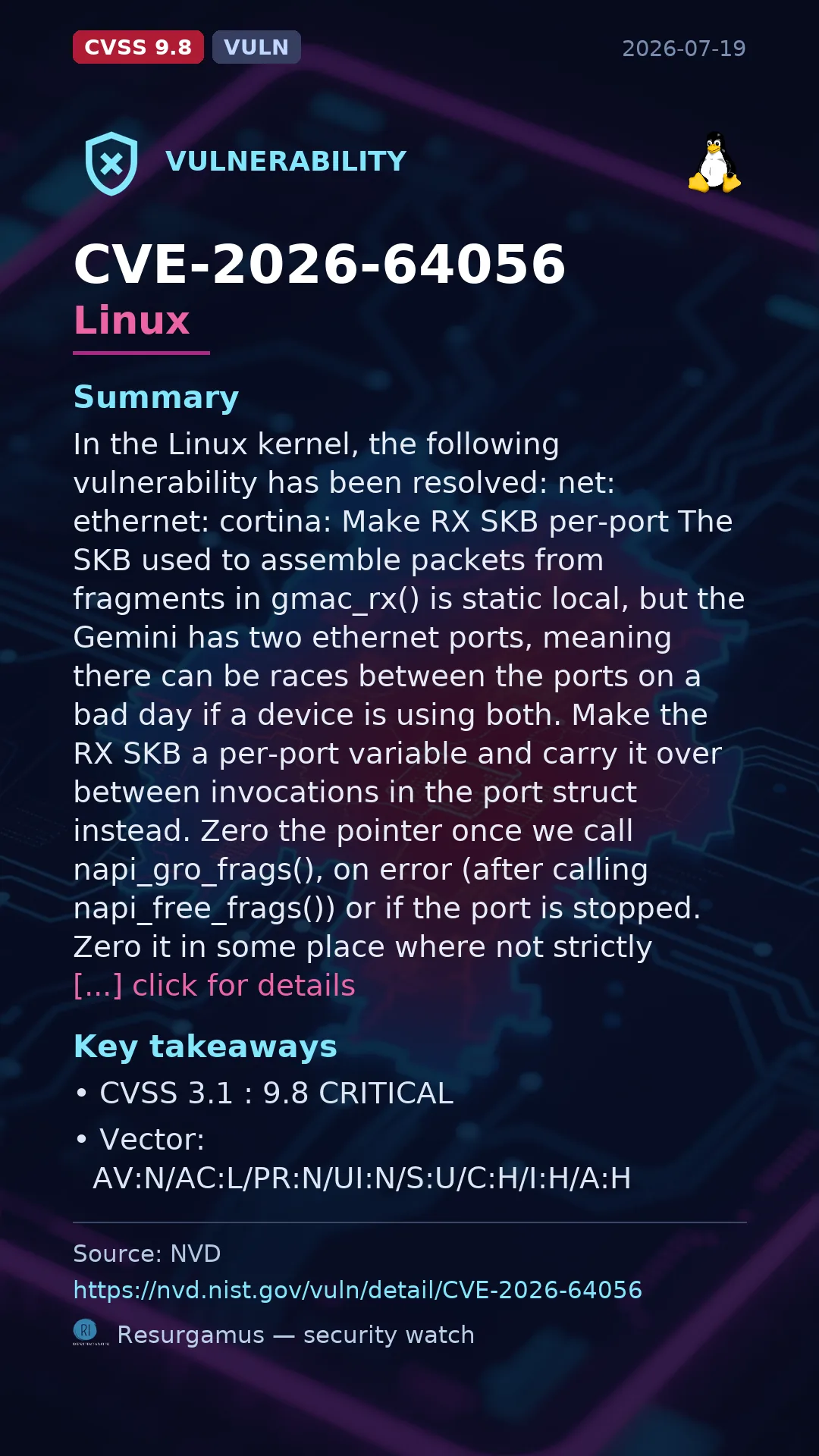 CVE-2026-64056 Linux Vulnerability