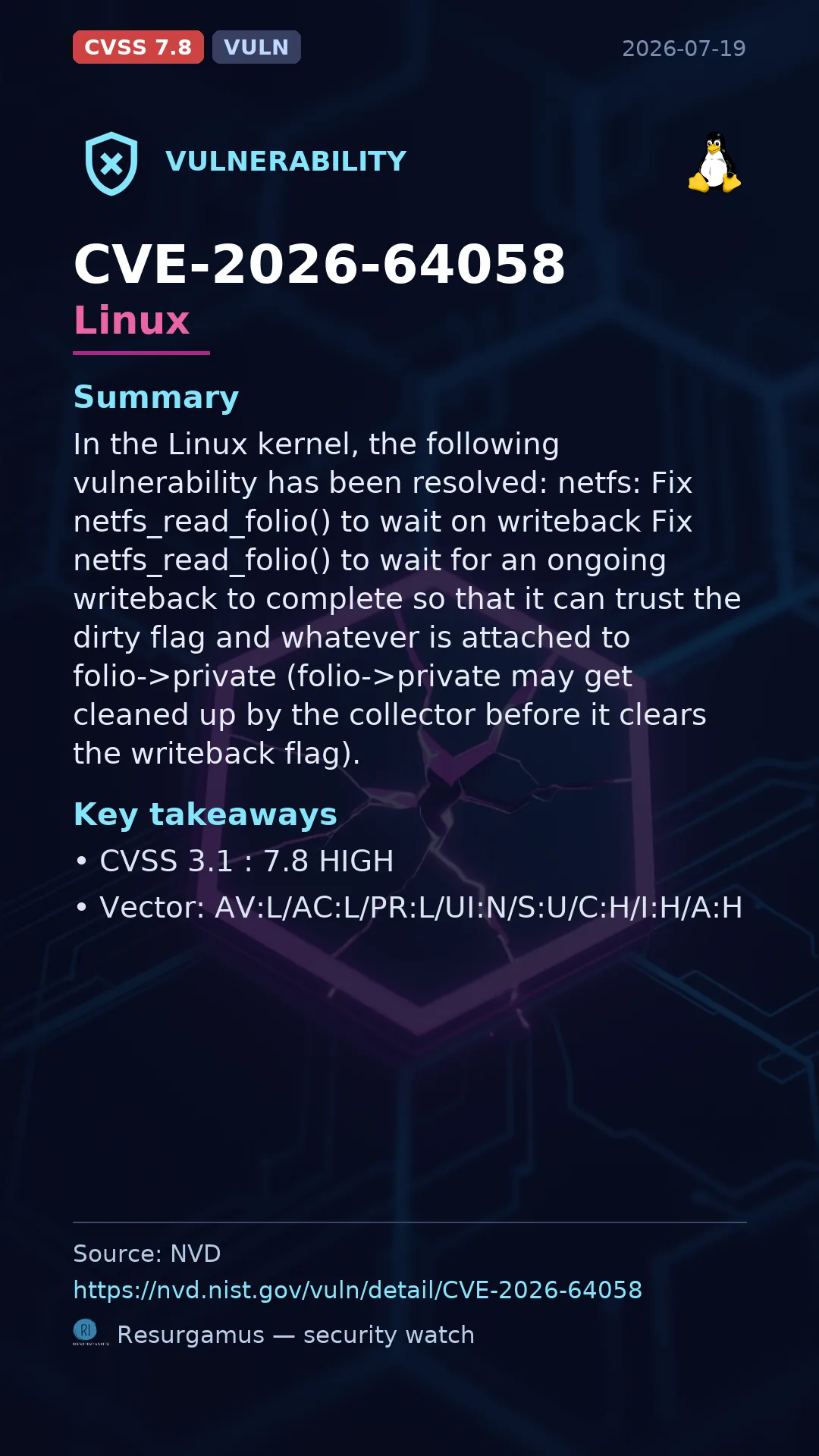 CVE-2026-64058 Linux Vulnerability