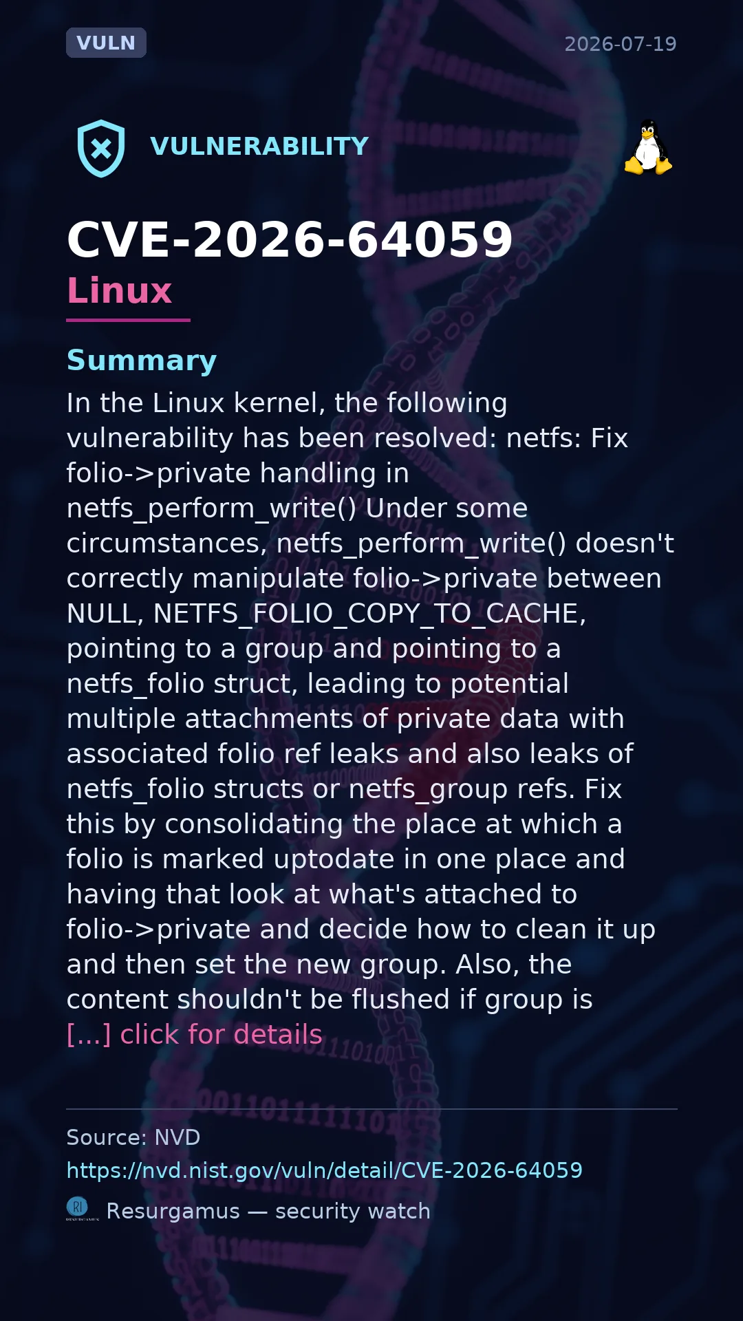 CVE-2026-64059 Linux Vulnerability