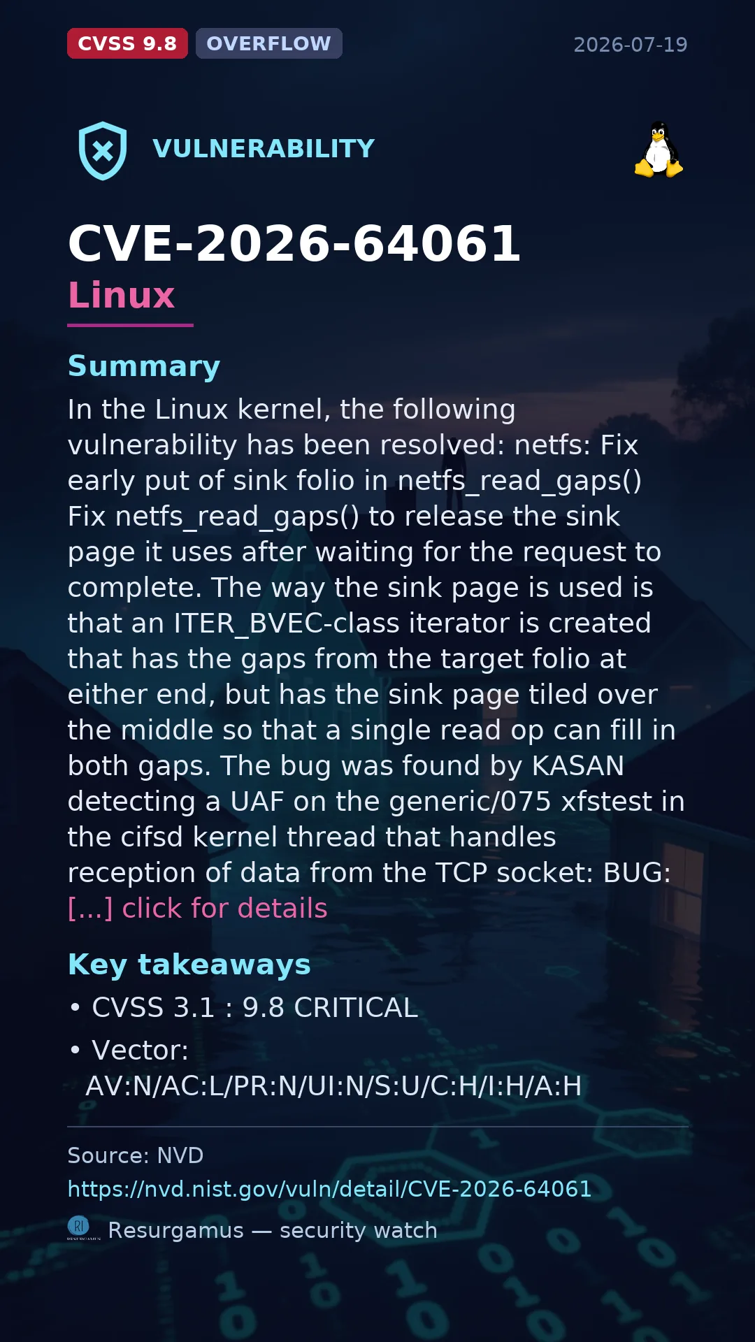 CVE-2026-64061 Linux Vulnerability