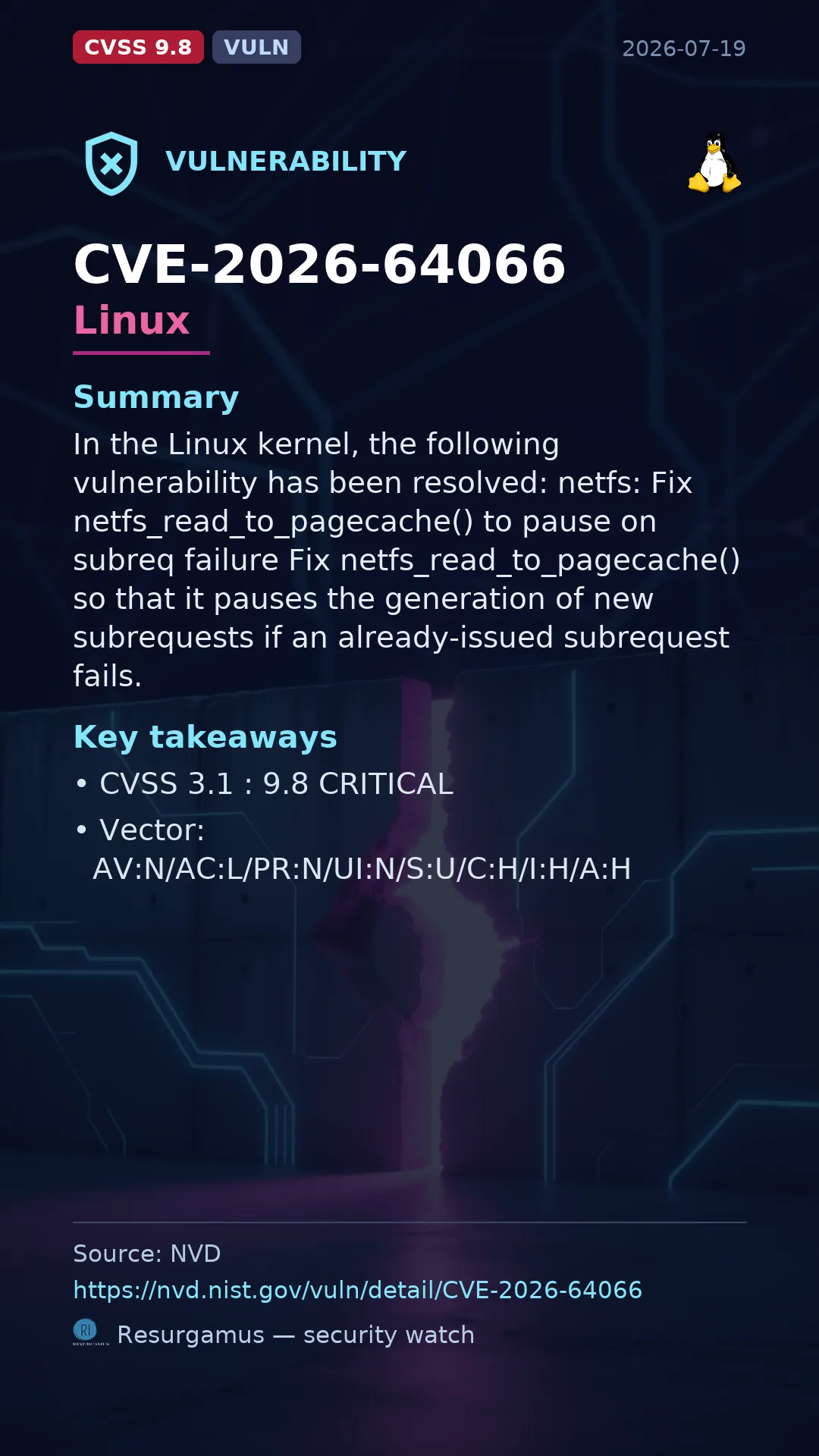 CVE-2026-64066 Linux Vulnerability