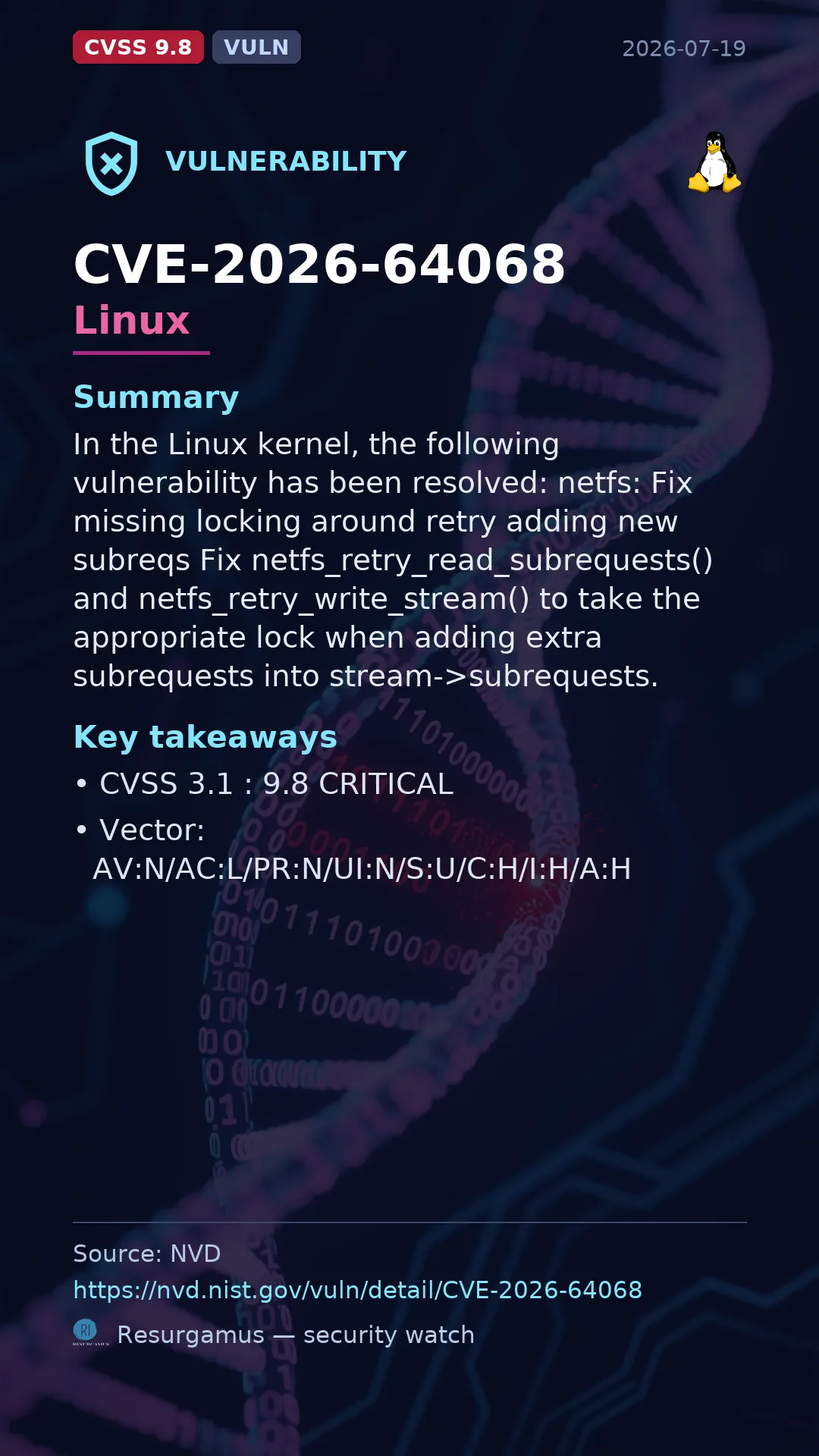 CVE-2026-64068 Linux Vulnerability