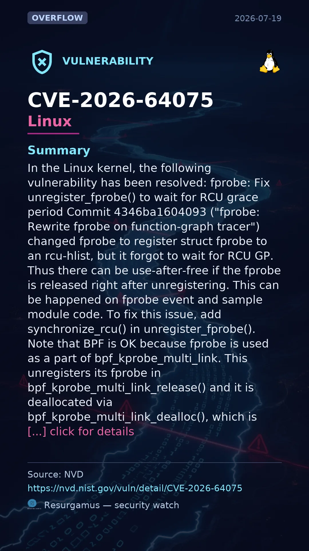 CVE-2026-64075 Linux Vulnerability