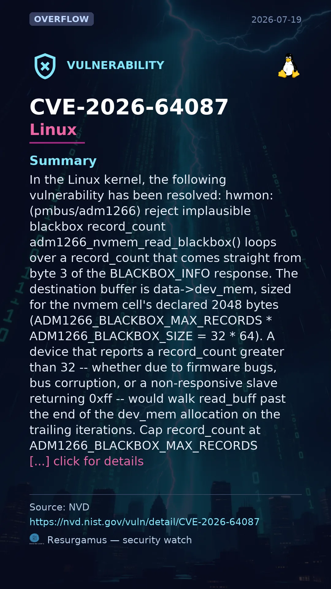 CVE-2026-64087 Linux Vulnerability