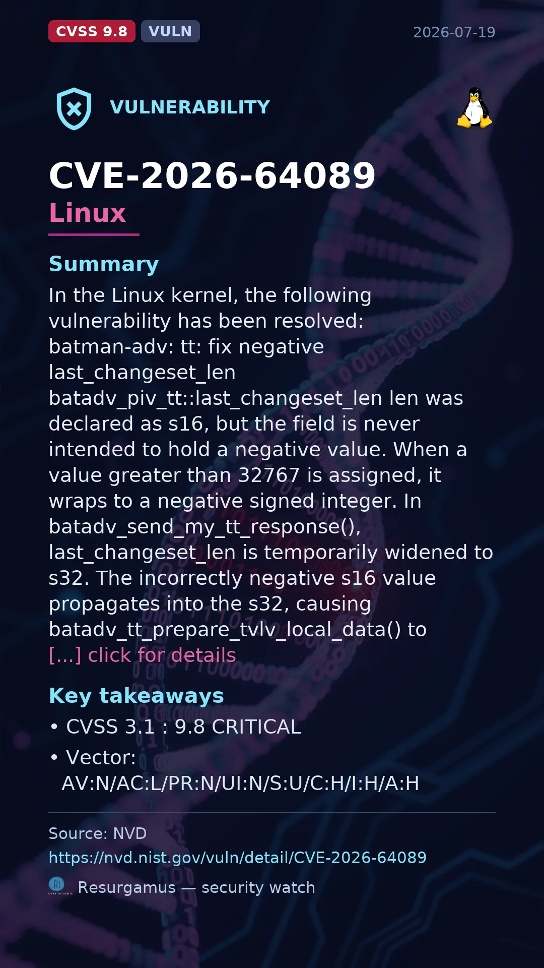 CVE-2026-64089 Linux Vulnerability