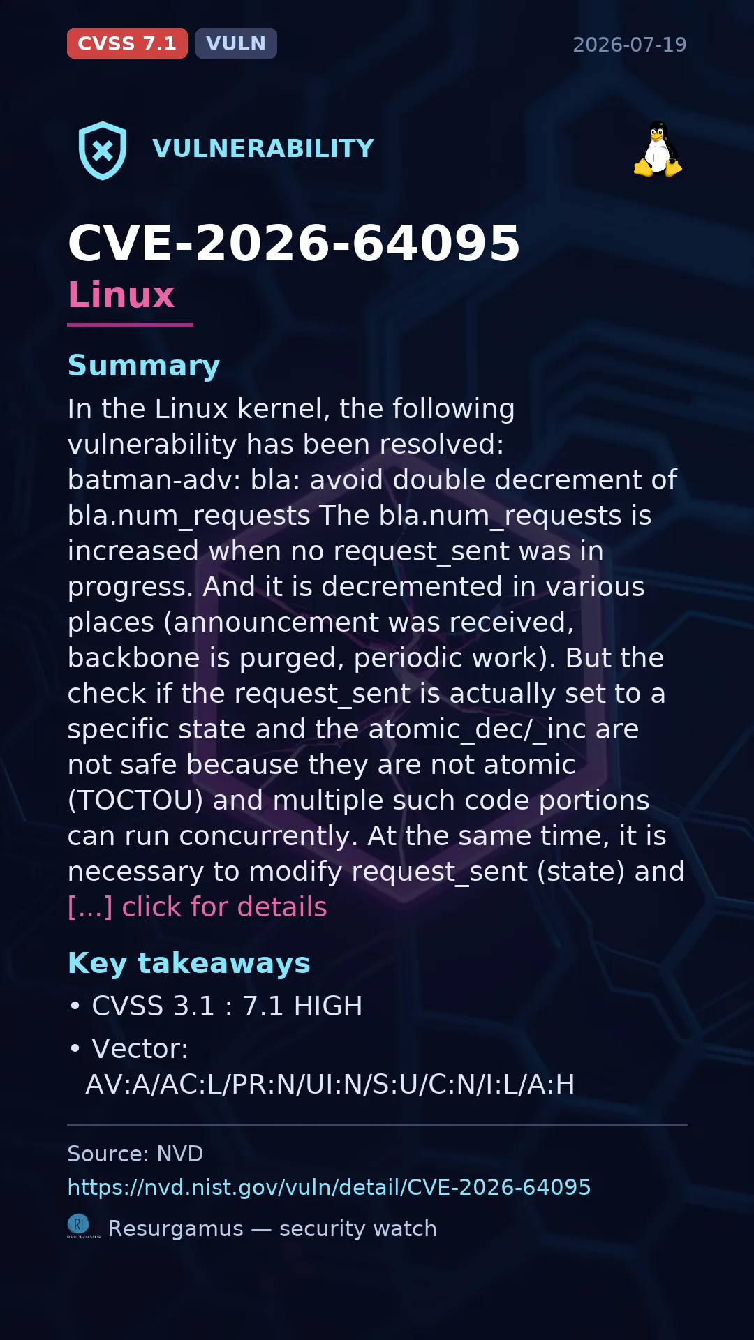 CVE-2026-64095 Linux Vulnerability