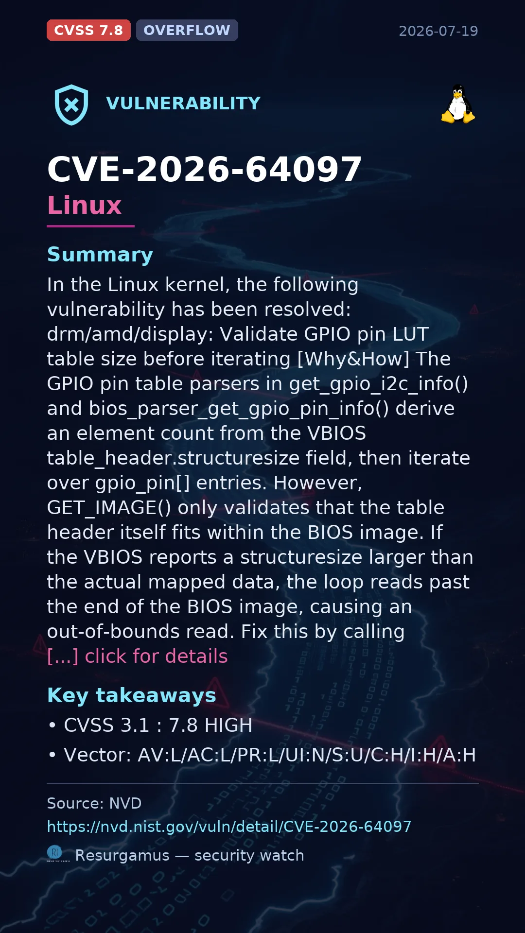 CVE-2026-64097 Linux Vulnerability