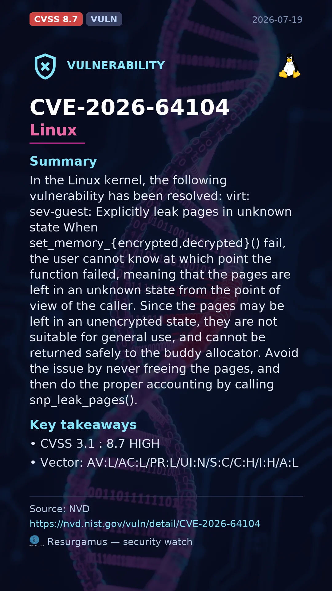 CVE-2026-64104 Linux Vulnerability
