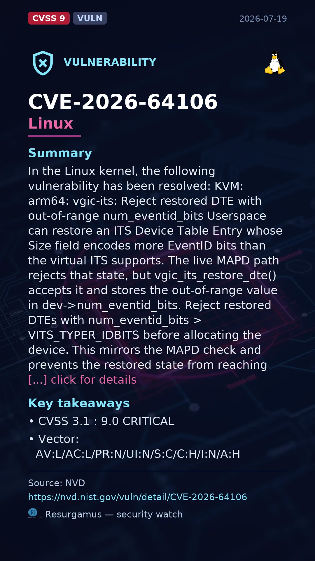 CVE-2026-64106 Linux Vulnerability