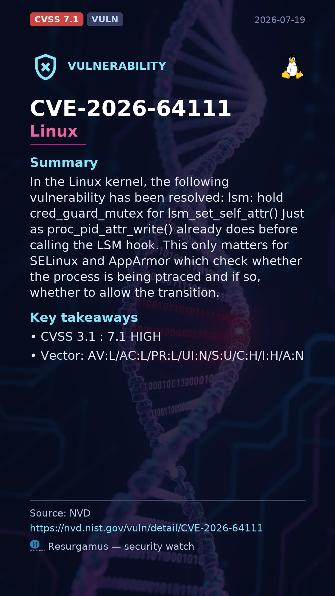 CVE-2026-64111 Linux Vulnerability