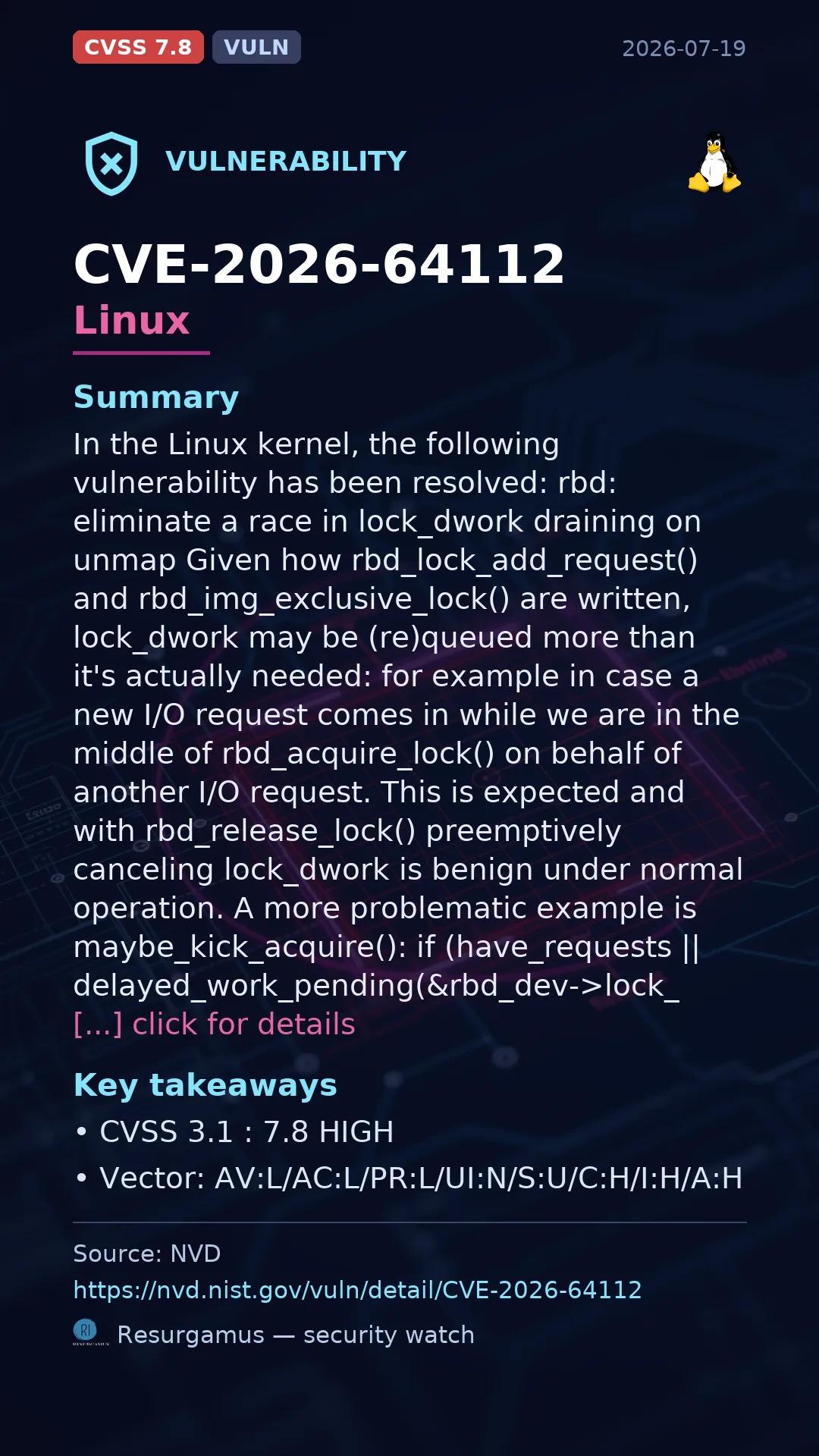 CVE-2026-64112 Linux Vulnerability