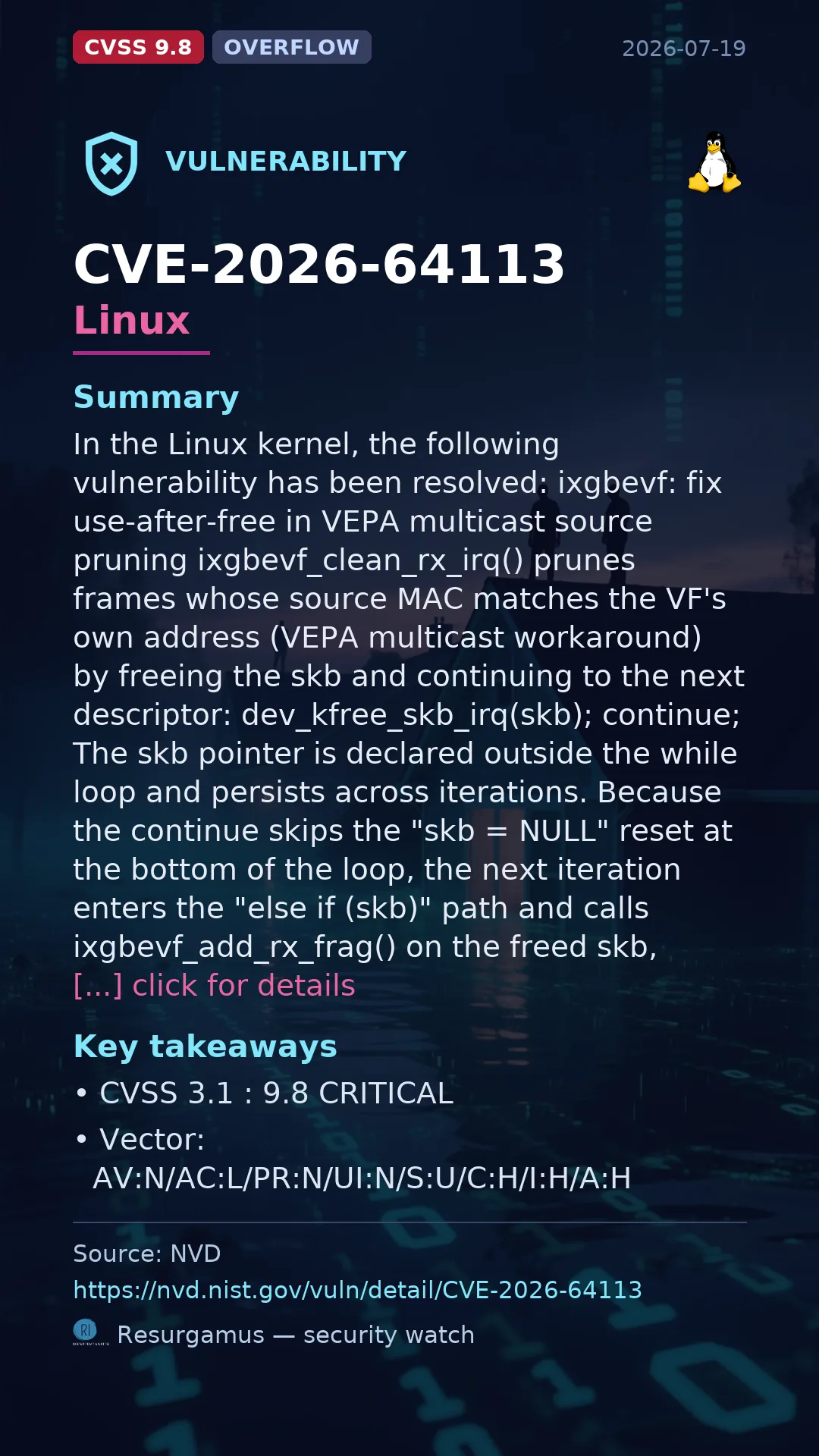 CVE-2026-64113 Linux Vulnerability