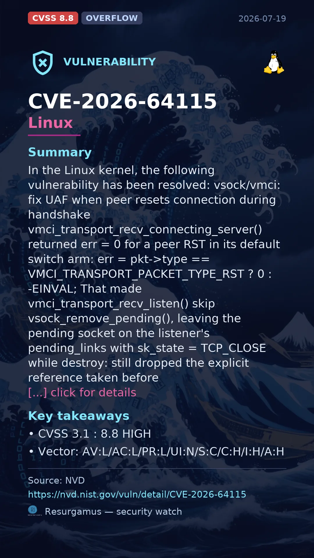 CVE-2026-64115 Linux Vulnerability