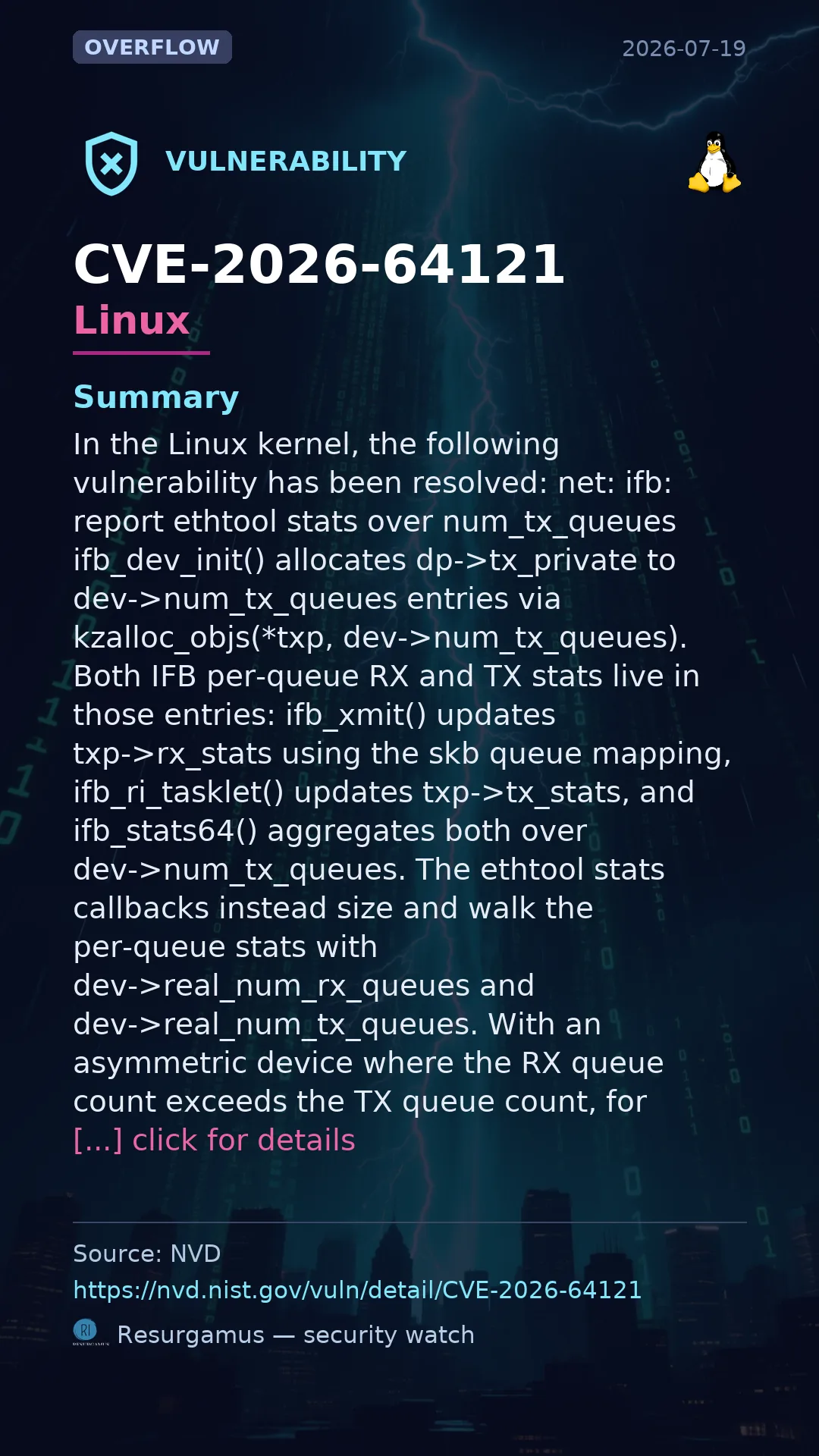 CVE-2026-64121 Linux Vulnerability