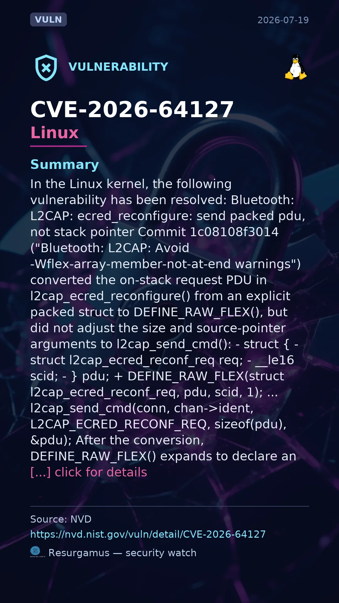 CVE-2026-64127 Linux Vulnerability