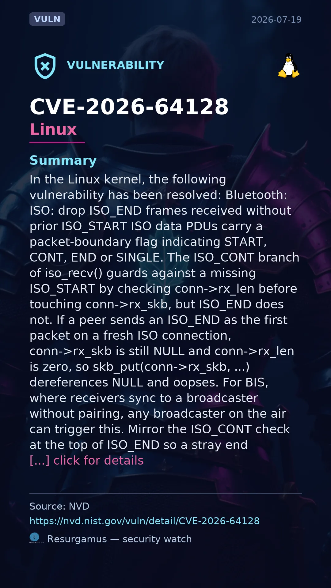 CVE-2026-64128 Linux Vulnerability