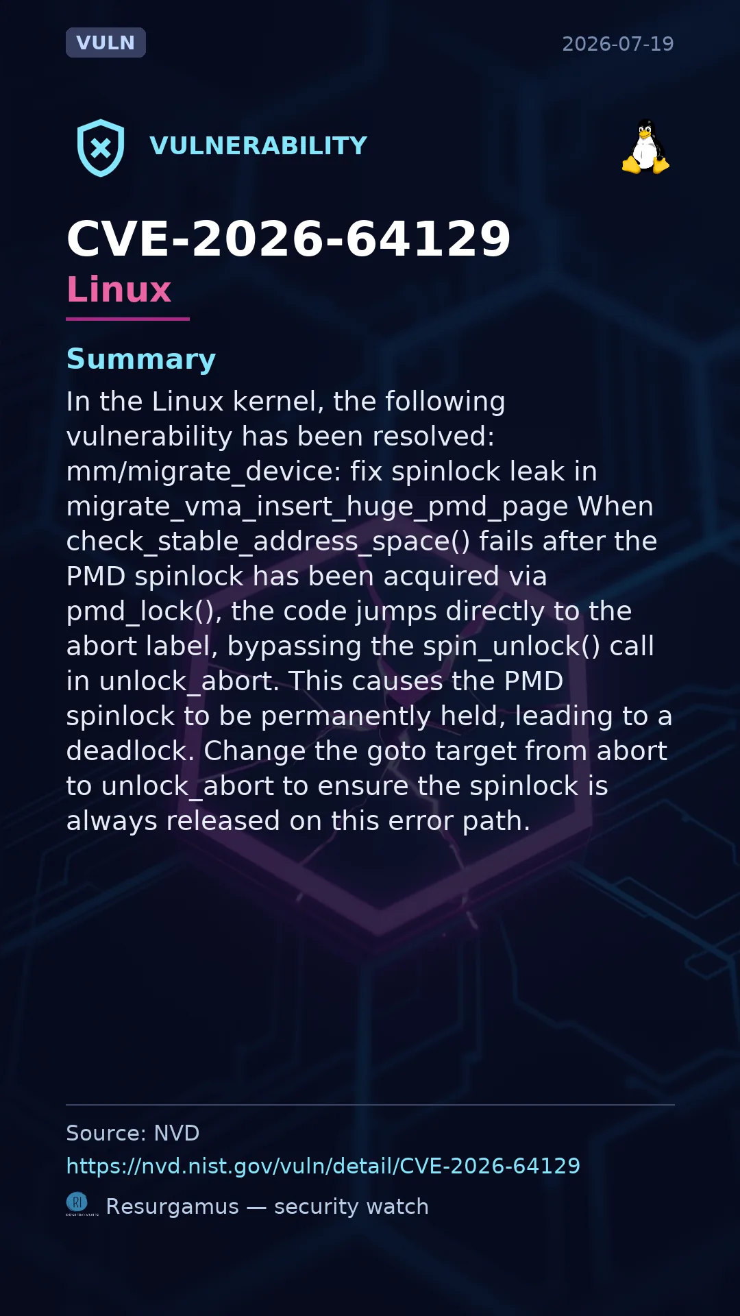 CVE-2026-64129 Linux Vulnerability